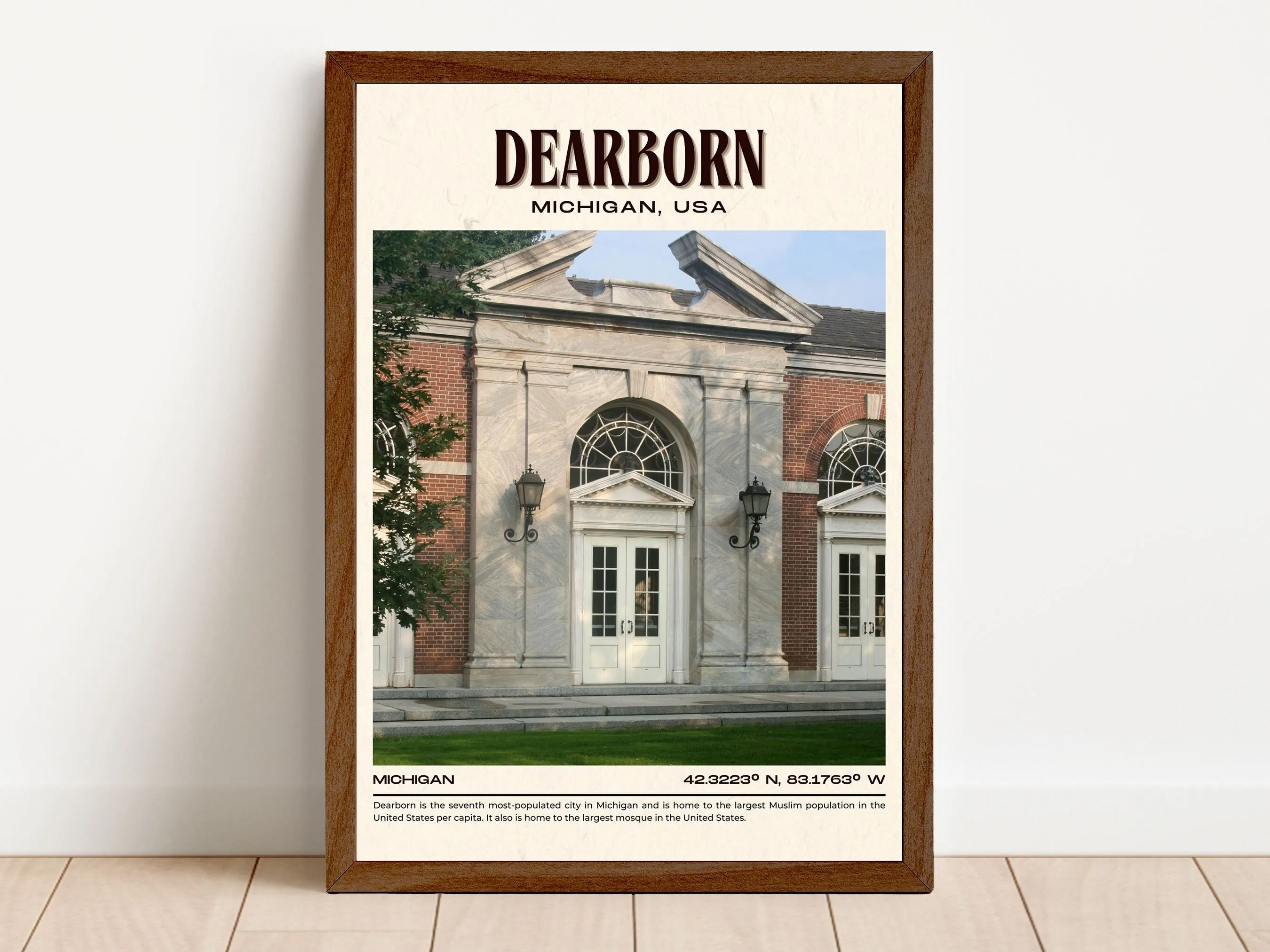 Dearborn Vintage Wall Art, Michigan, USA