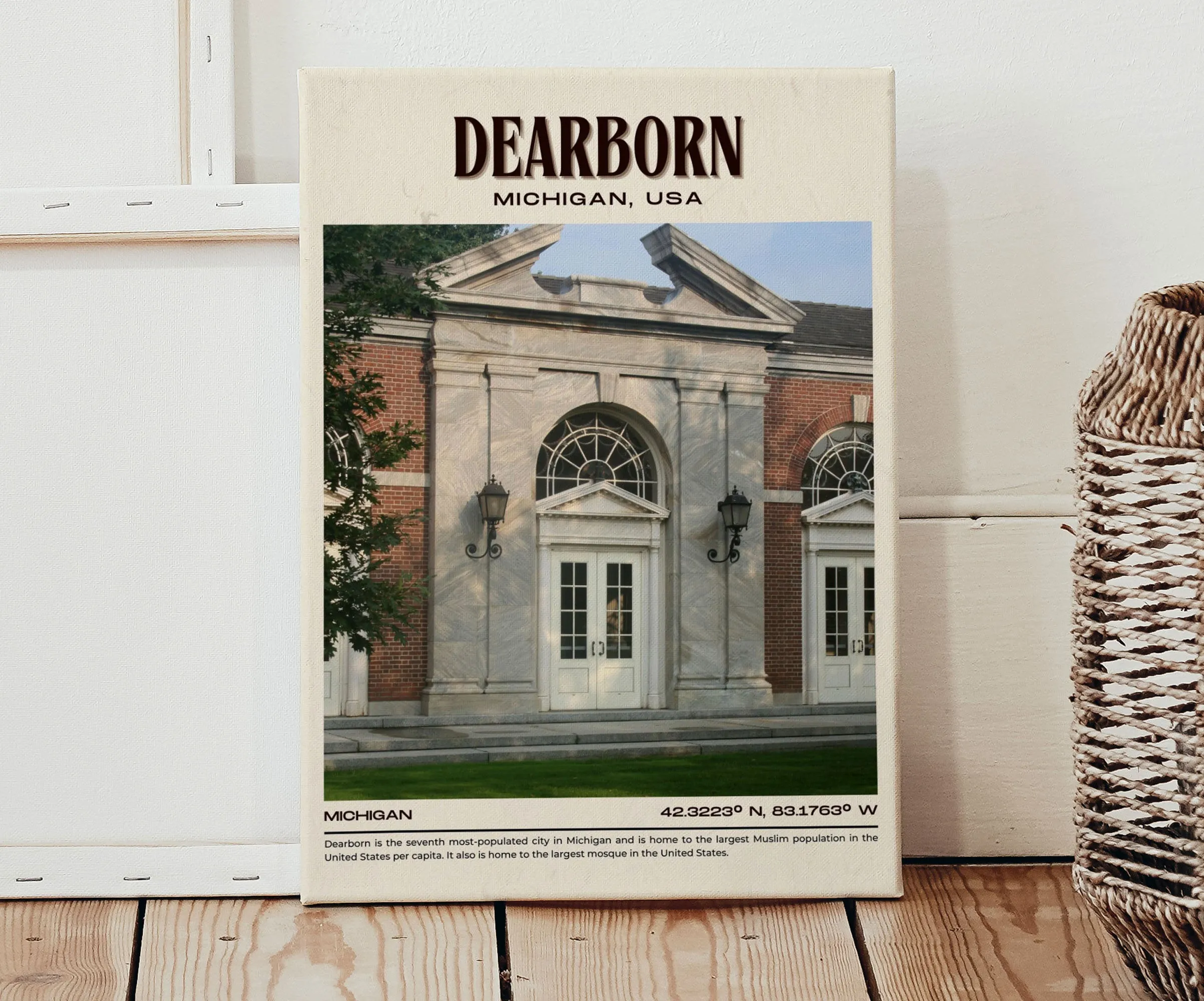 Dearborn Vintage Wall Art, Michigan, USA