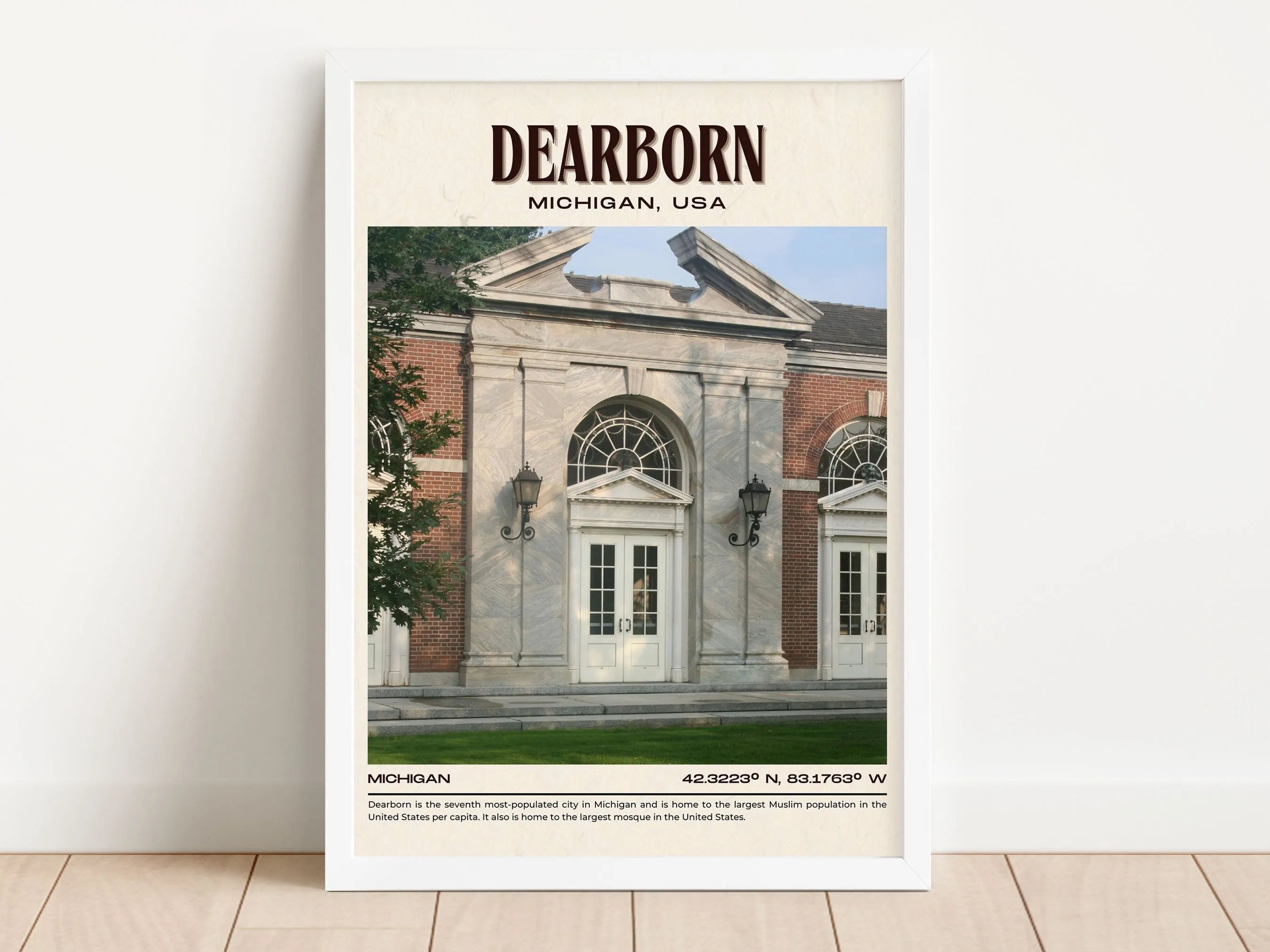 Dearborn Vintage Wall Art, Michigan, USA