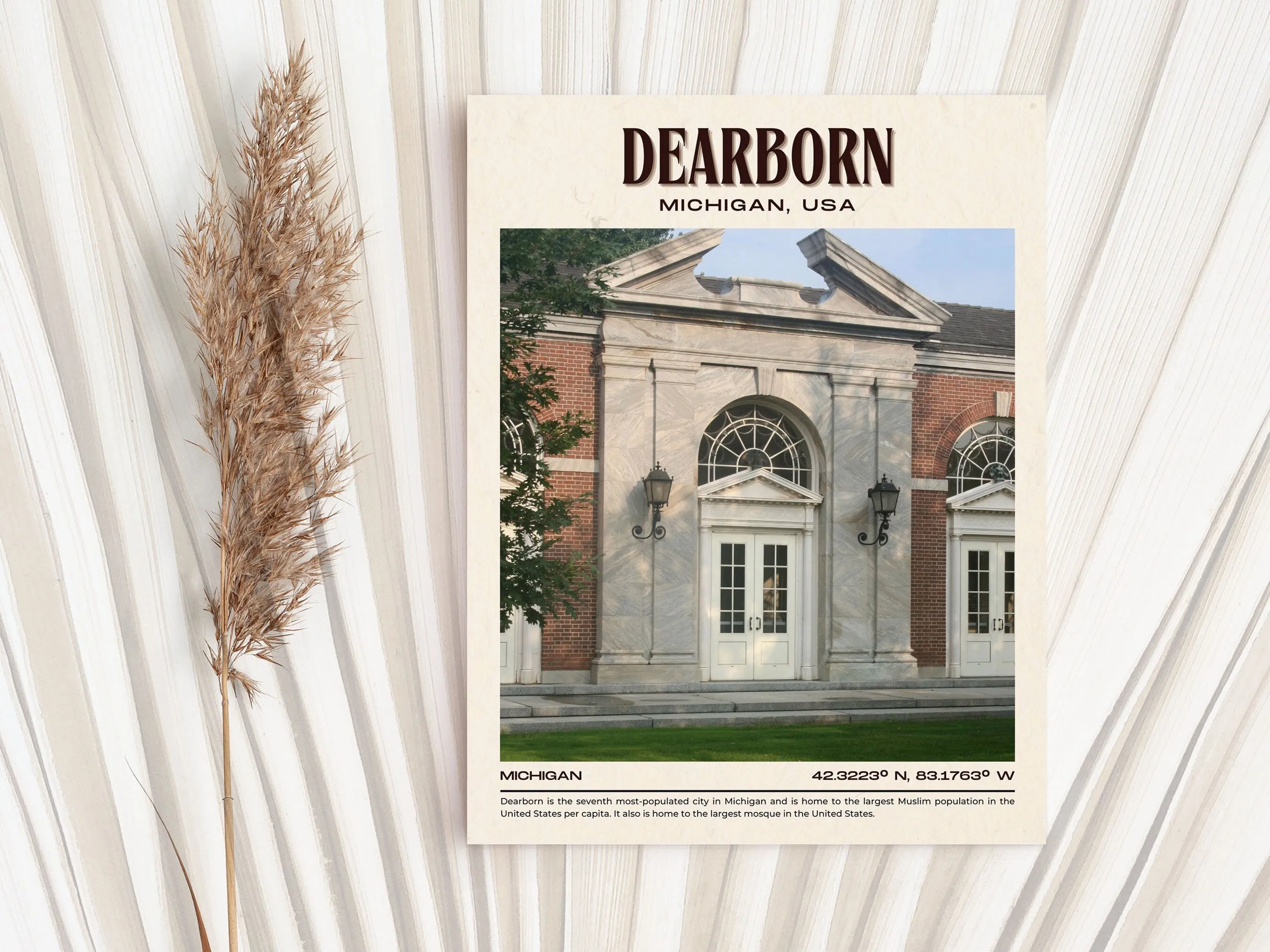 Dearborn Vintage Wall Art, Michigan, USA