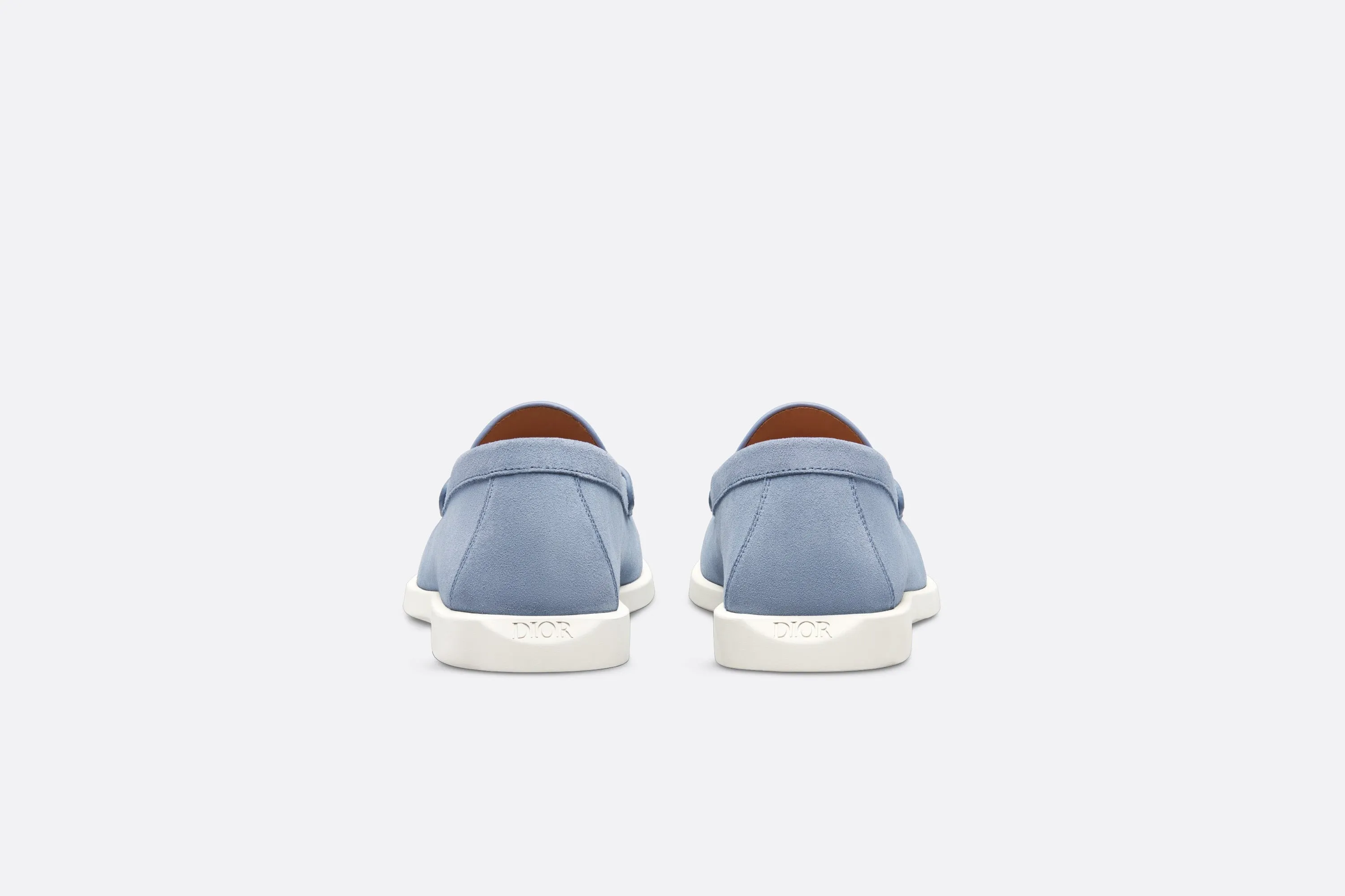 Dior Granville Loafer • Blue Suede with Gray and White Dior Oblique Jacquard