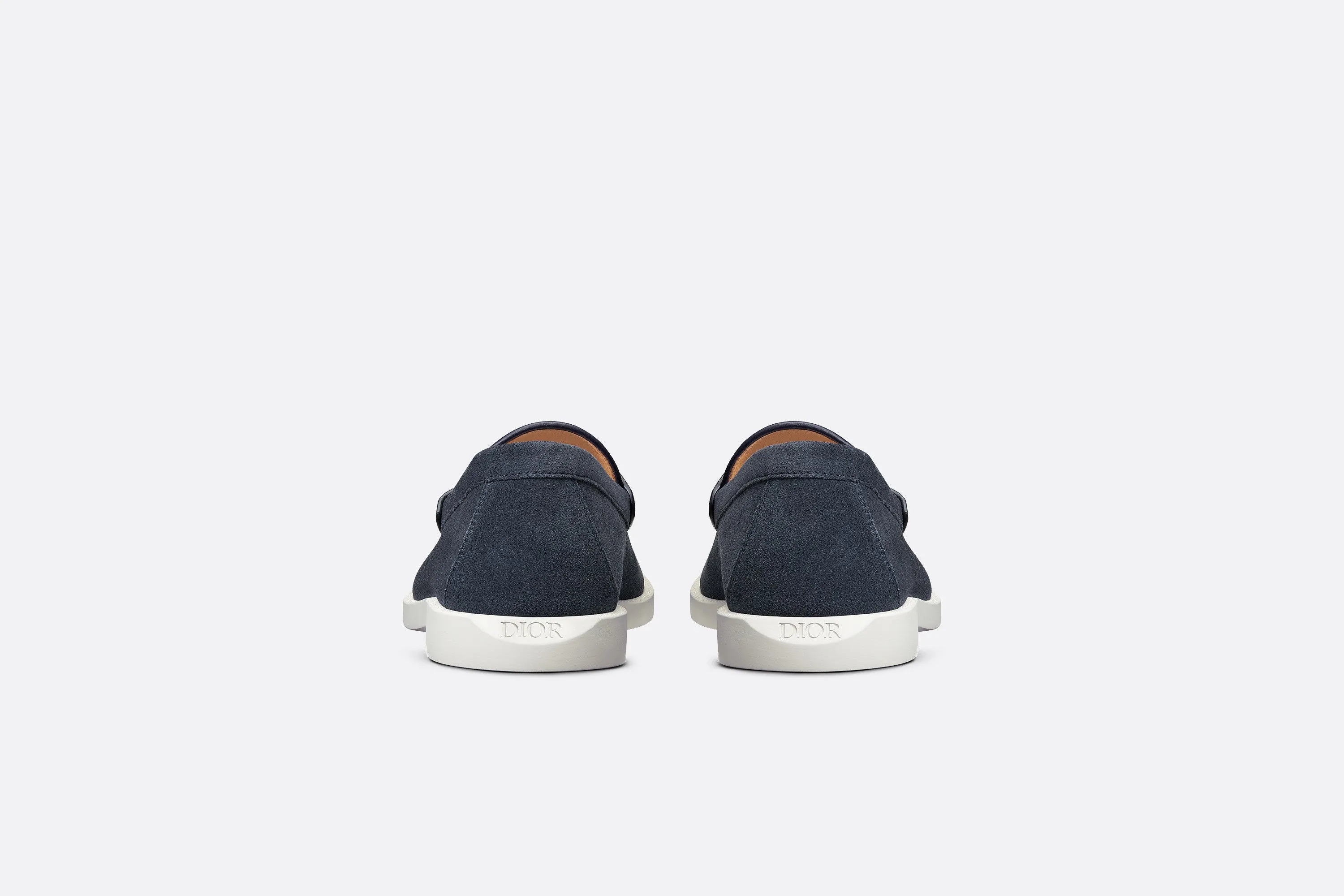 Dior Granville Loafer • Navy Blue Suede with Beige and Black Dior Oblique Jacquard