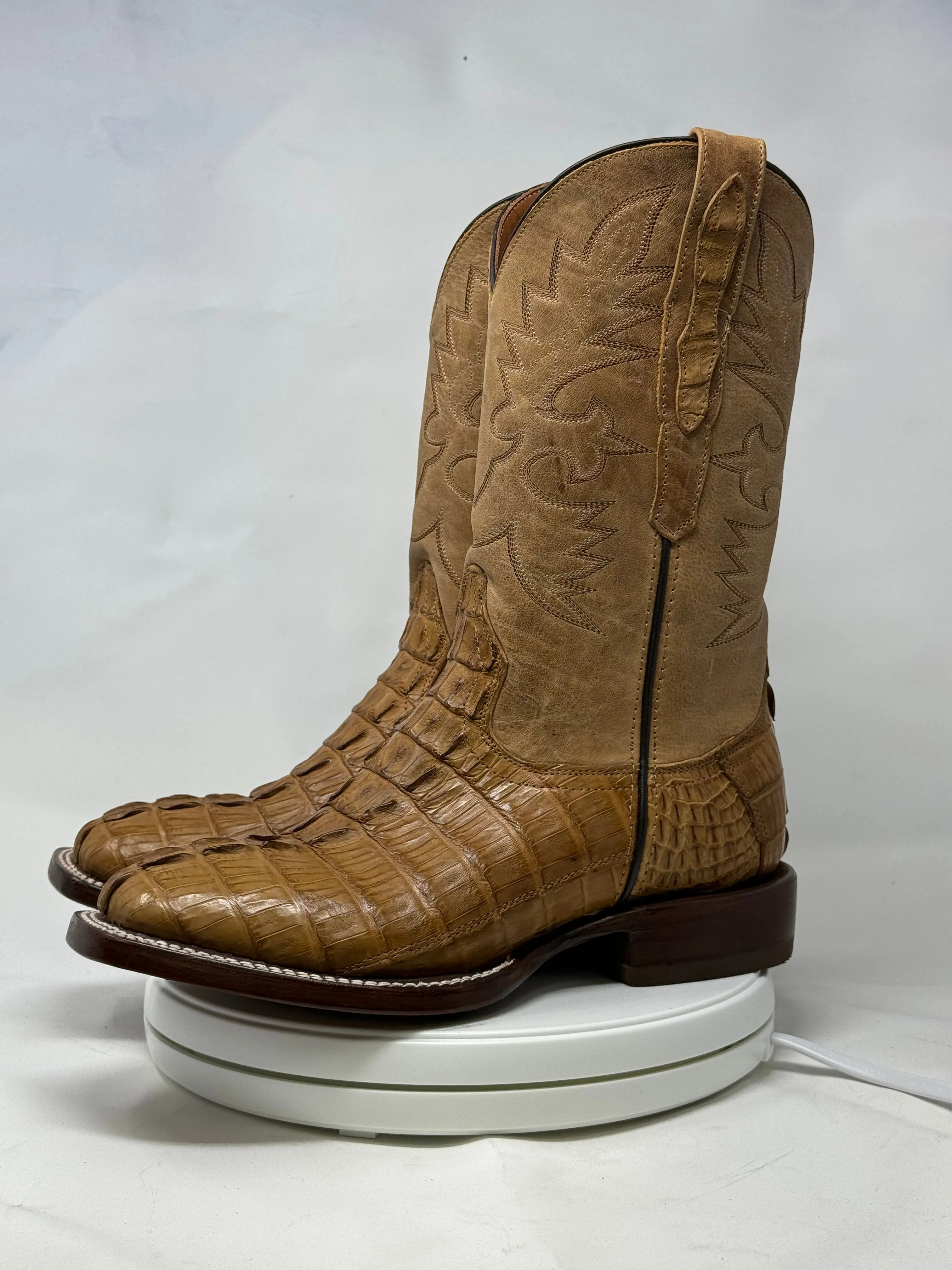 DJ2066 | Don Juan Boots Men's Caiman Tail Saddle Tan H Toe P