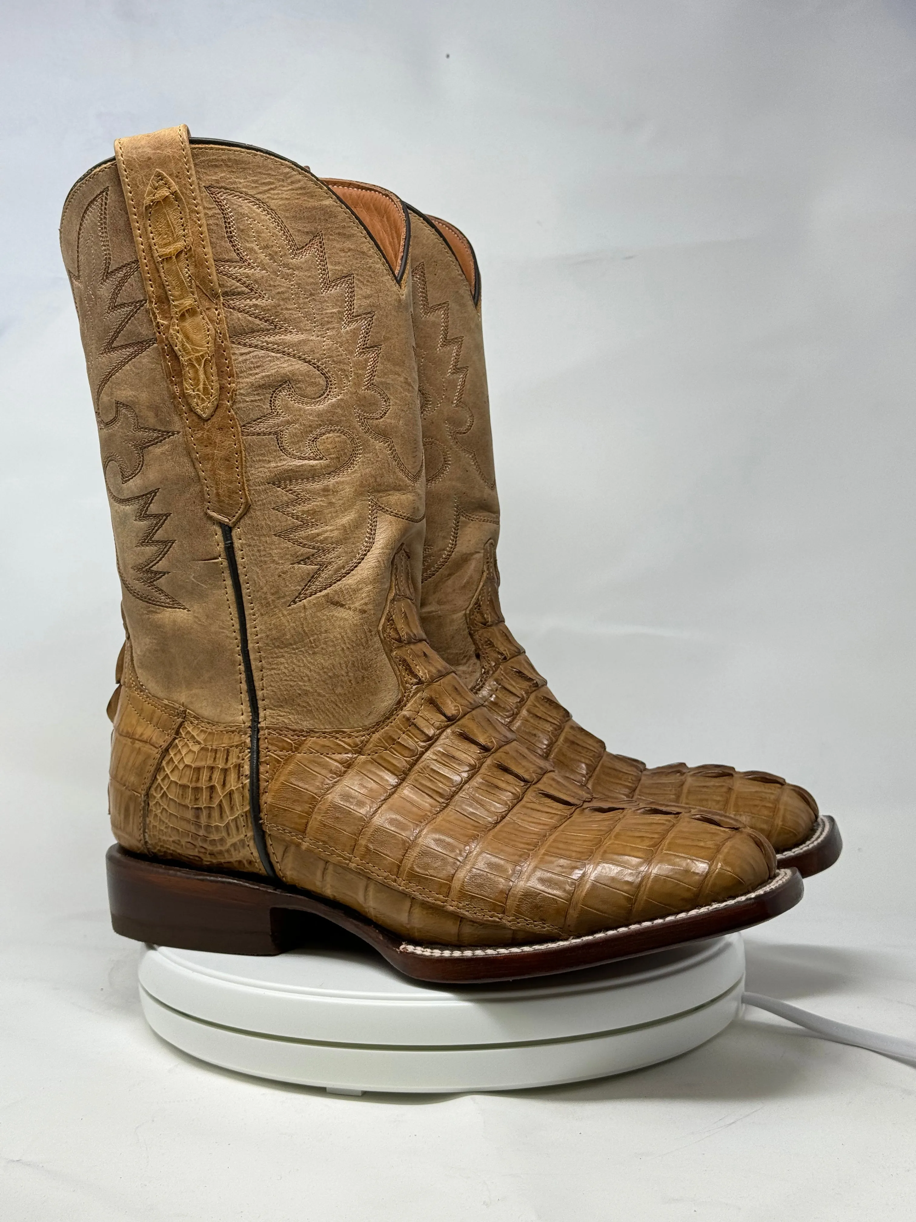 DJ2066 | Don Juan Boots Men's Caiman Tail Saddle Tan H Toe P