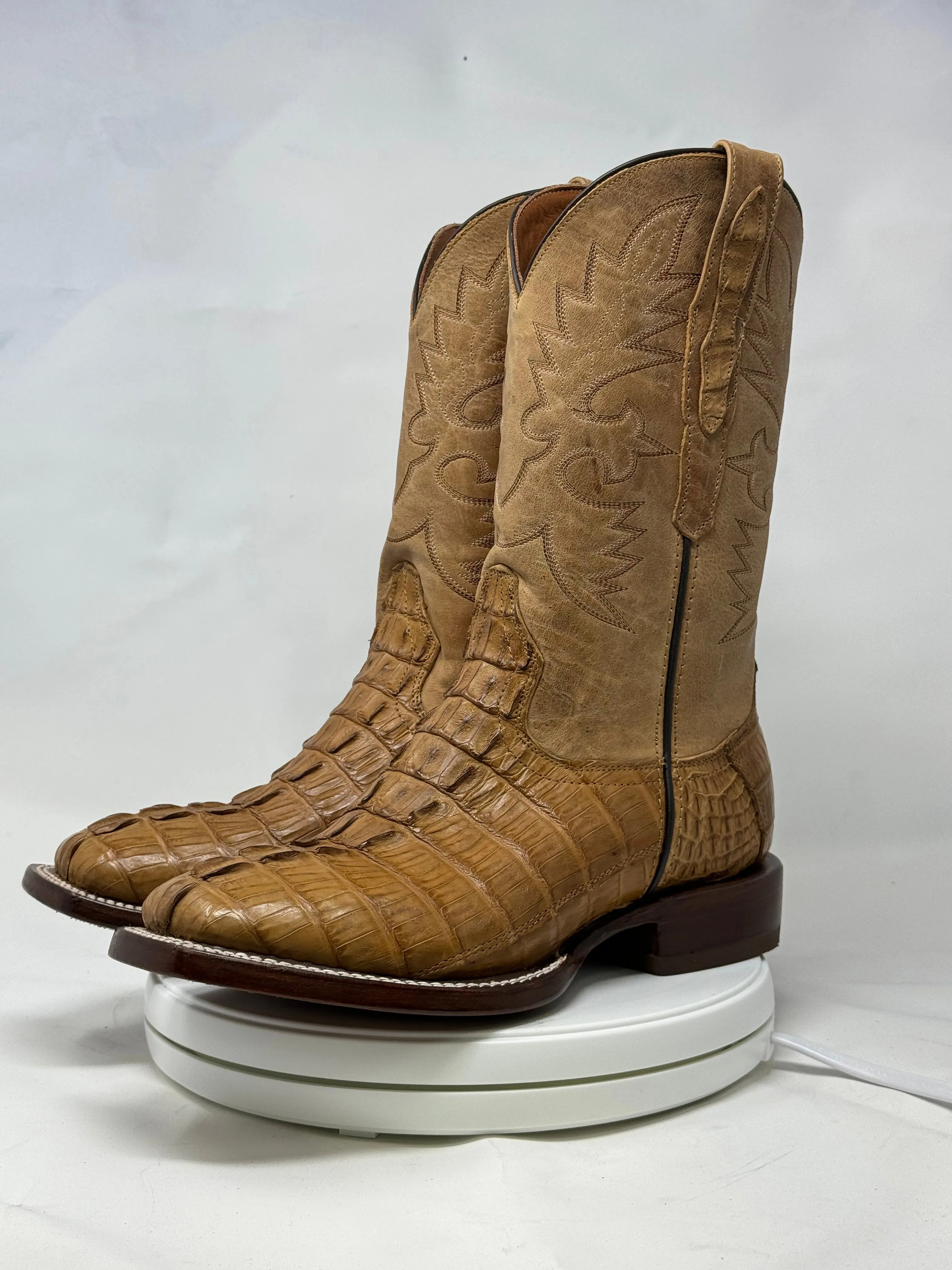 DJ2066 | Don Juan Boots Men's Caiman Tail Saddle Tan H Toe P