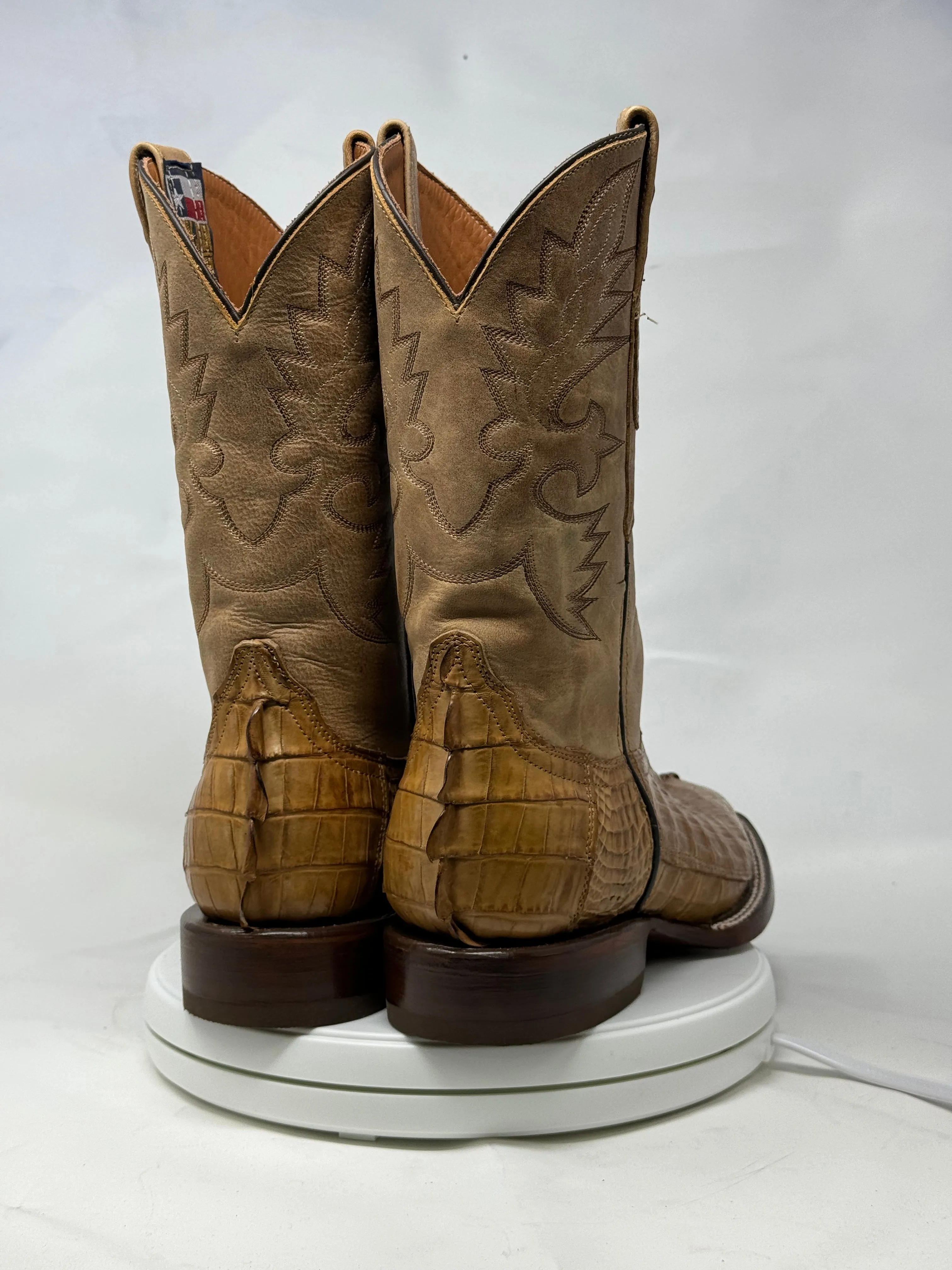 DJ2066 | Don Juan Boots Men's Caiman Tail Saddle Tan H Toe P