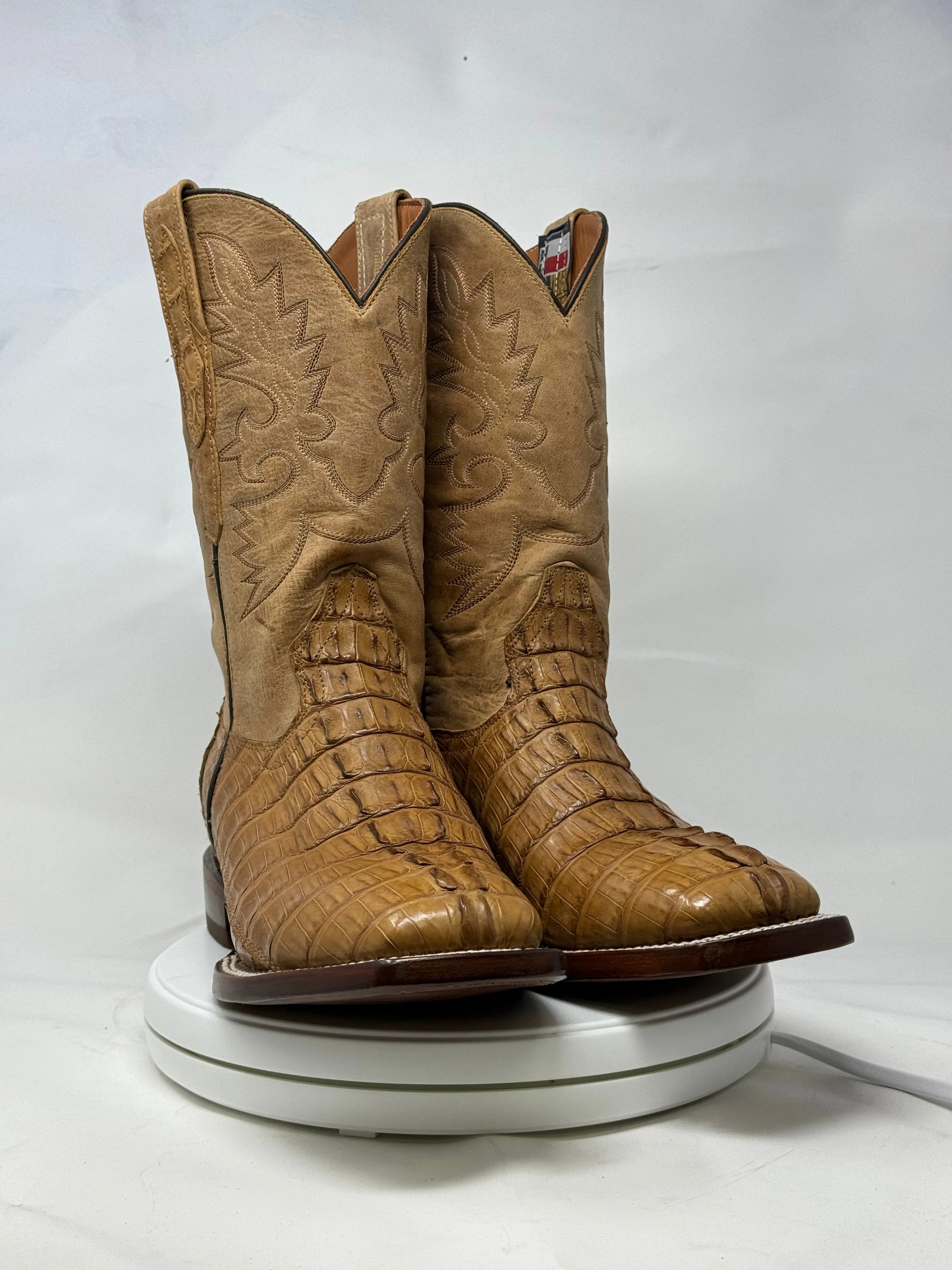 DJ2066 | Don Juan Boots Men's Caiman Tail Saddle Tan H Toe P