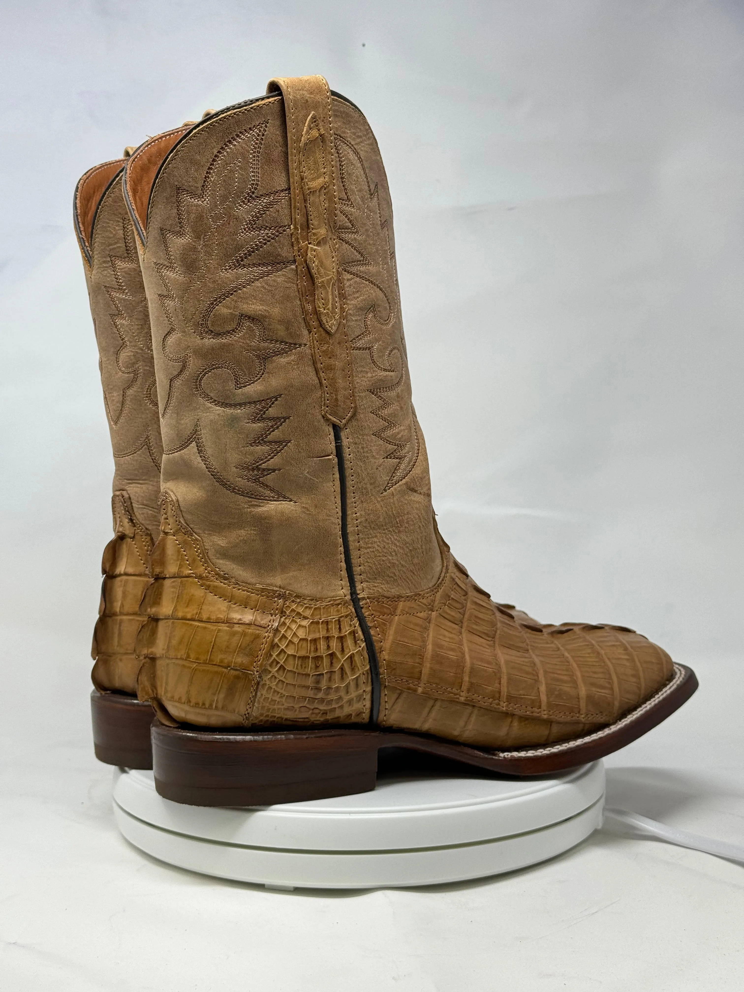 DJ2066 | Don Juan Boots Men's Caiman Tail Saddle Tan H Toe P