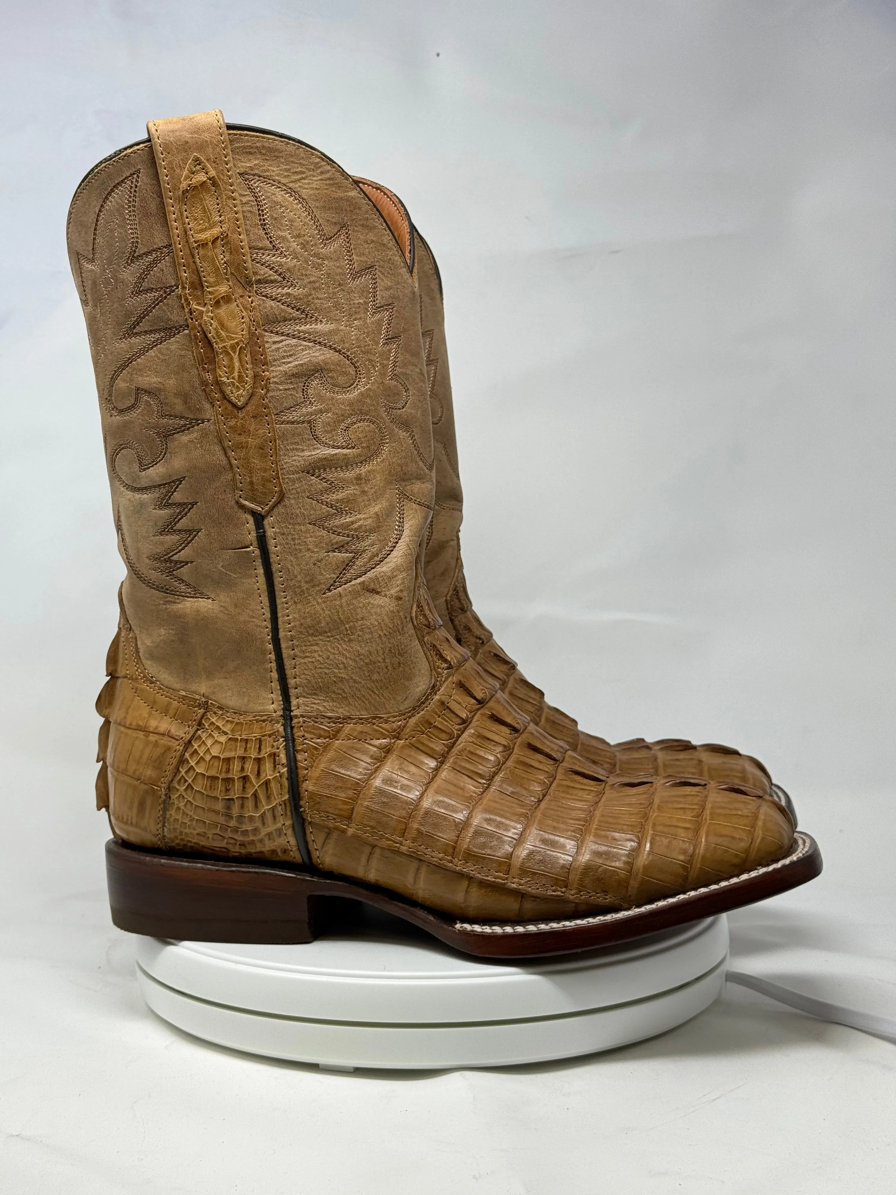 DJ2066 | Don Juan Boots Men's Caiman Tail Saddle Tan H Toe P