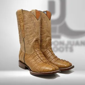 DJ2066 | Don Juan Boots Men's Caiman Tail Saddle Tan H Toe P