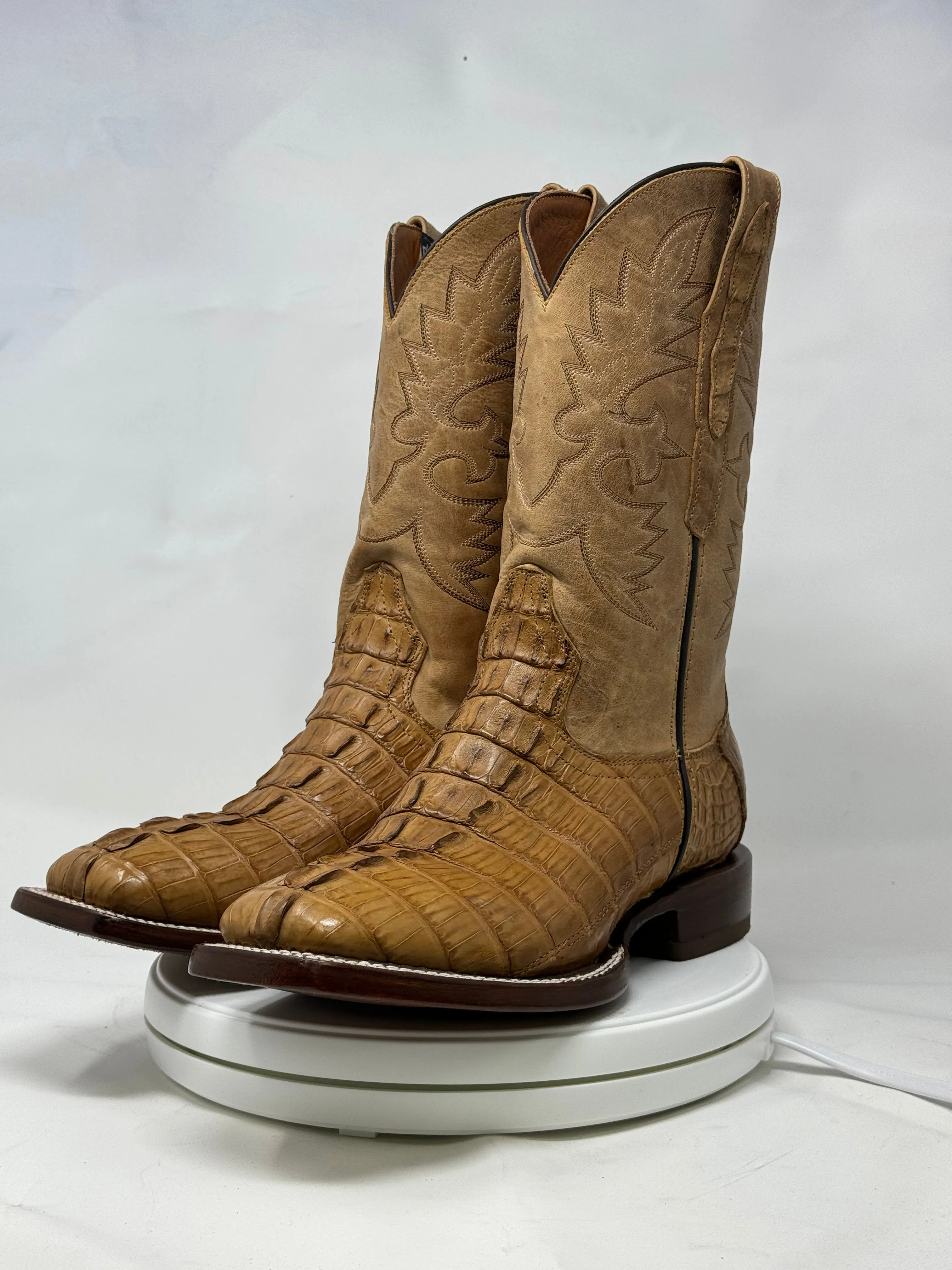 DJ2066 | Don Juan Boots Men's Caiman Tail Saddle Tan H Toe P