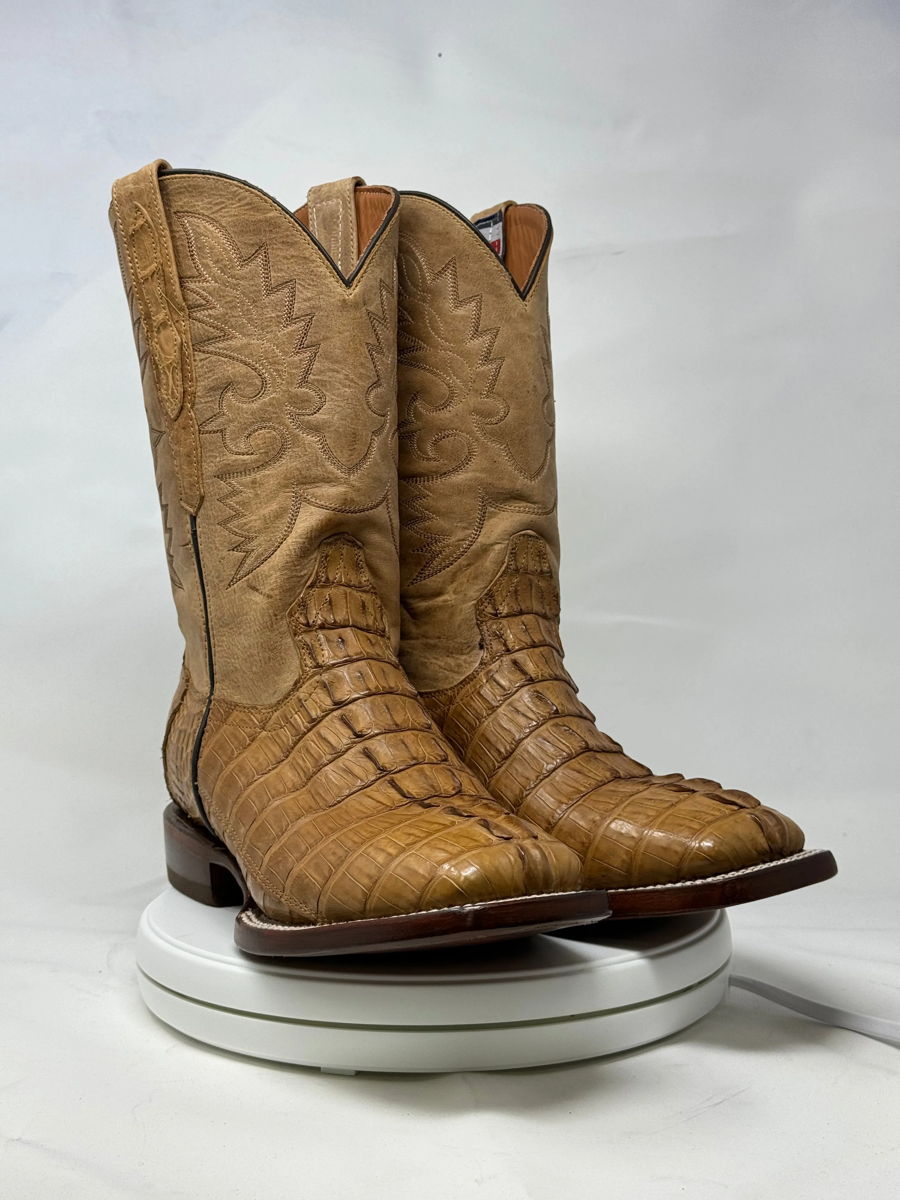 DJ2066 | Don Juan Boots Men's Caiman Tail Saddle Tan H Toe P