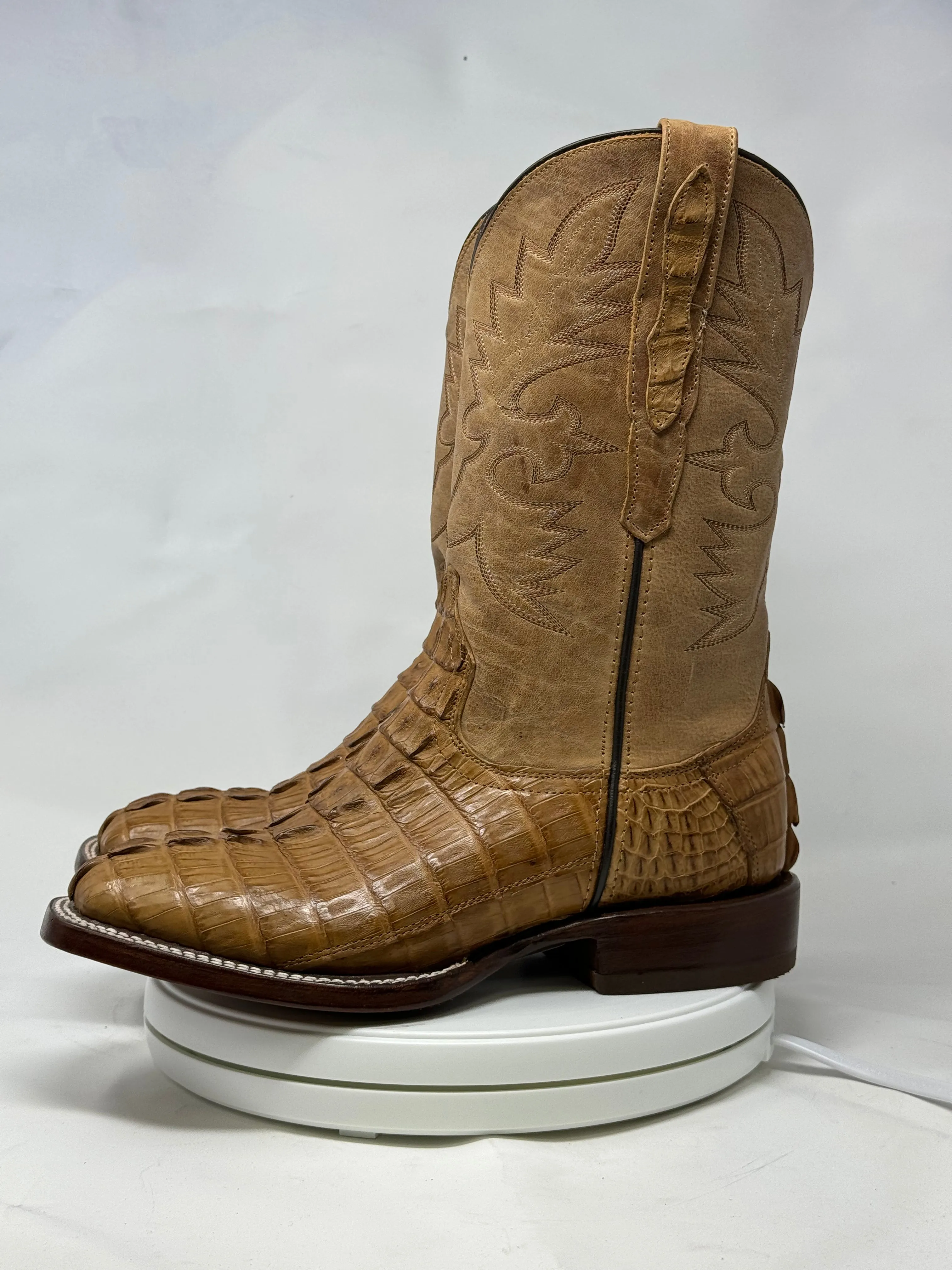DJ2066 | Don Juan Boots Men's Caiman Tail Saddle Tan H Toe P