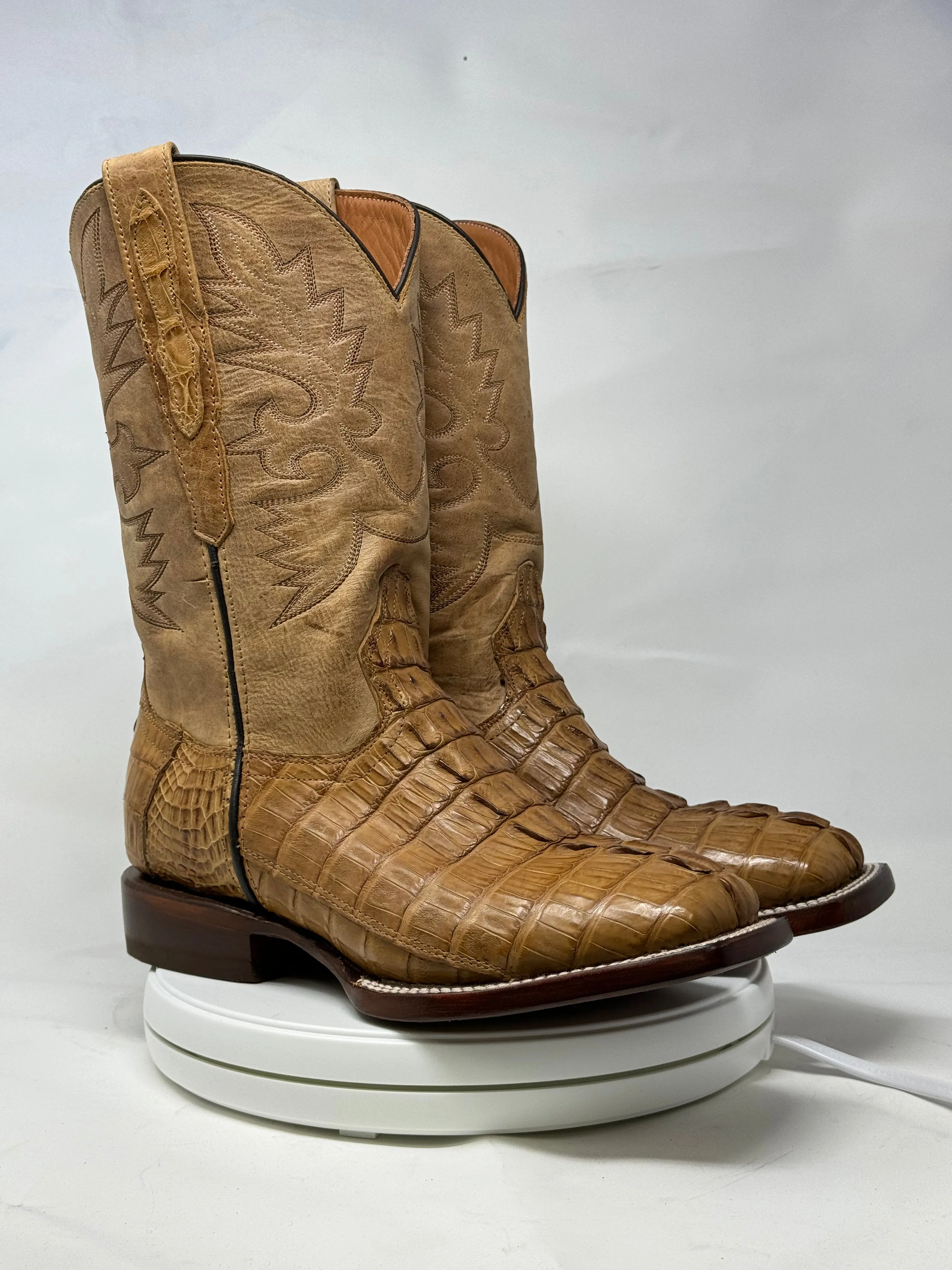 DJ2066 | Don Juan Boots Men's Caiman Tail Saddle Tan H Toe P