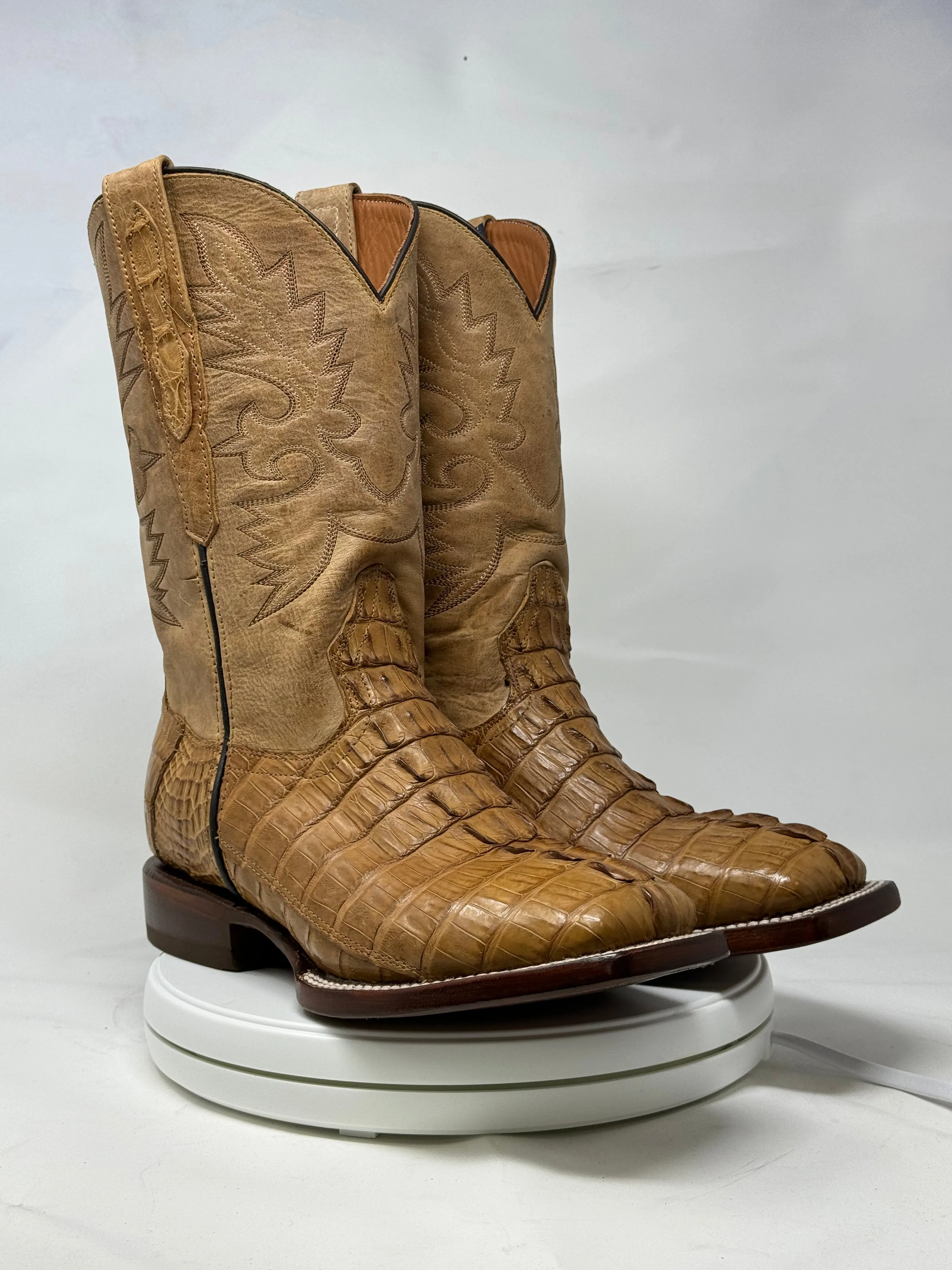 DJ2066 | Don Juan Boots Men's Caiman Tail Saddle Tan H Toe P