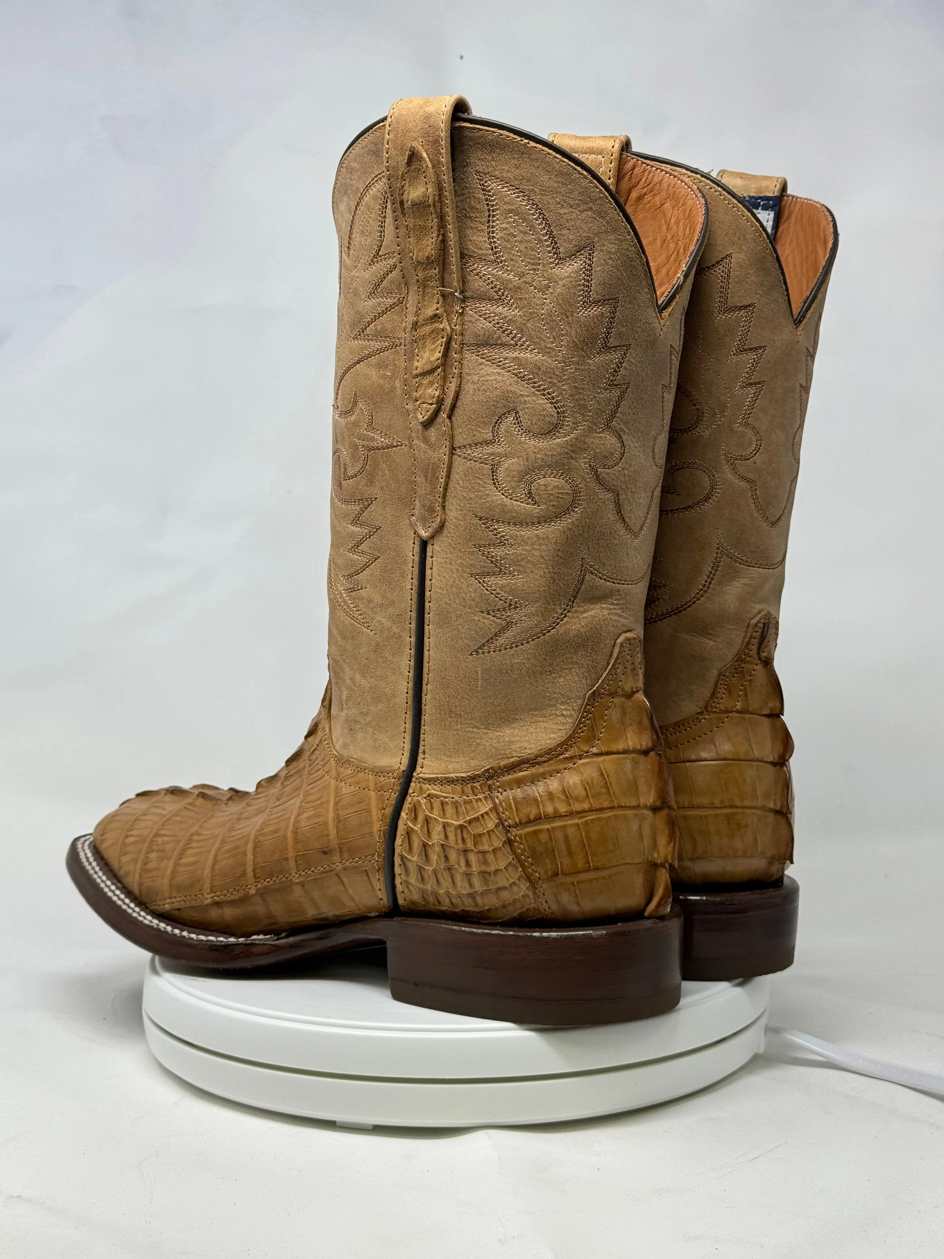 DJ2066 | Don Juan Boots Men's Caiman Tail Saddle Tan H Toe P