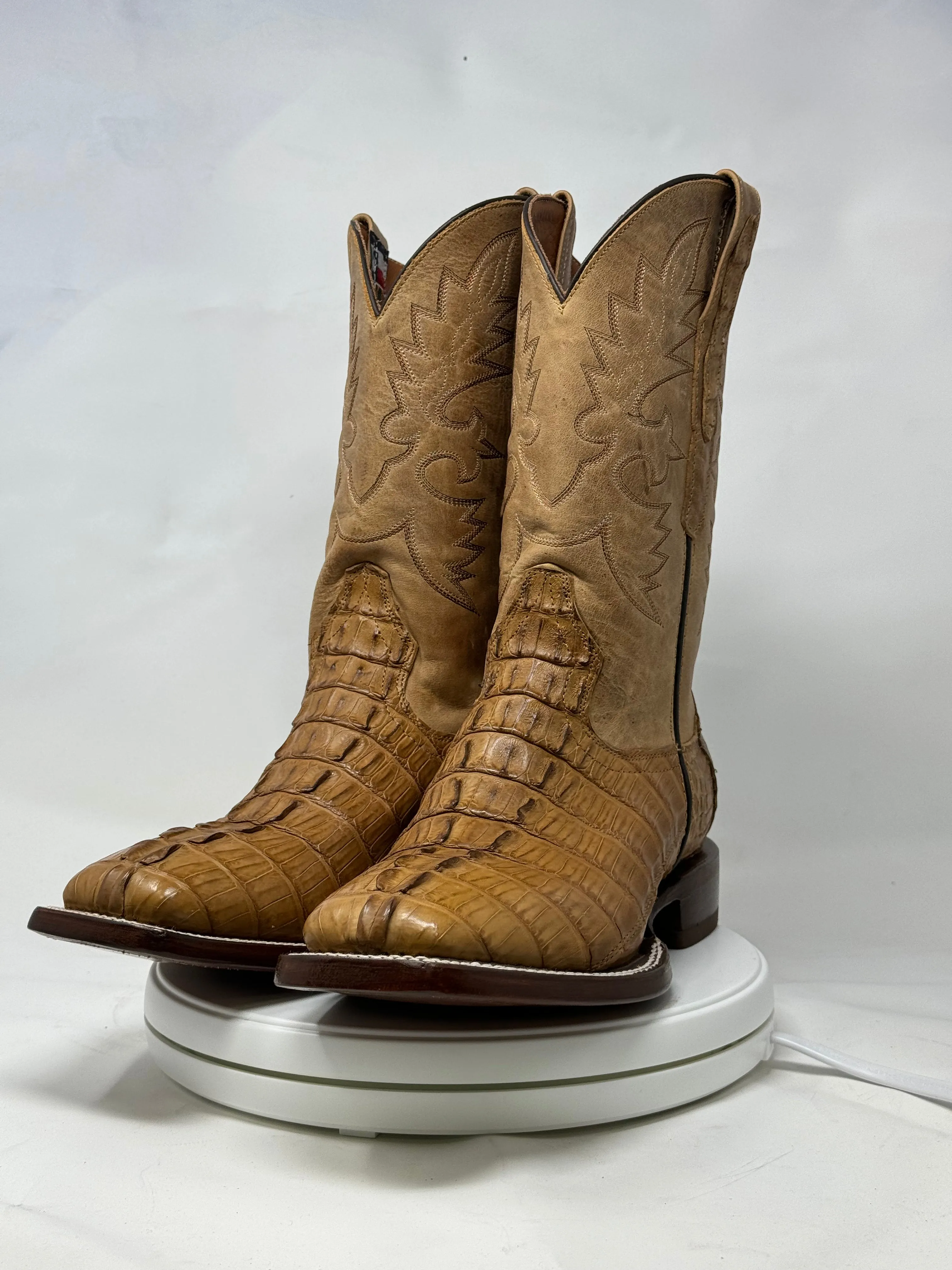 DJ2066 | Don Juan Boots Men's Caiman Tail Saddle Tan H Toe P