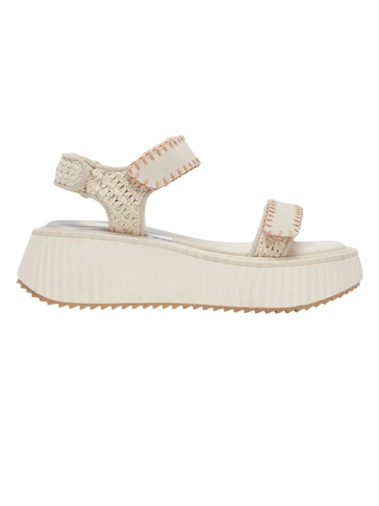 Dolce Vita Debra Sandal in Ivory Suede Leather