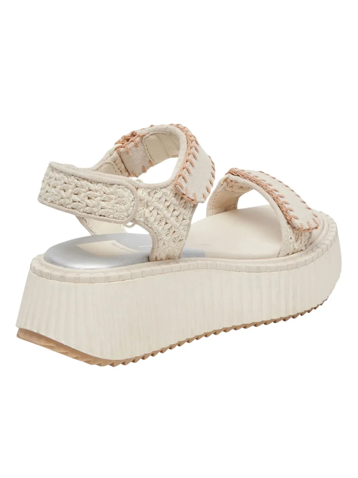 Dolce Vita Debra Sandal in Ivory Suede Leather