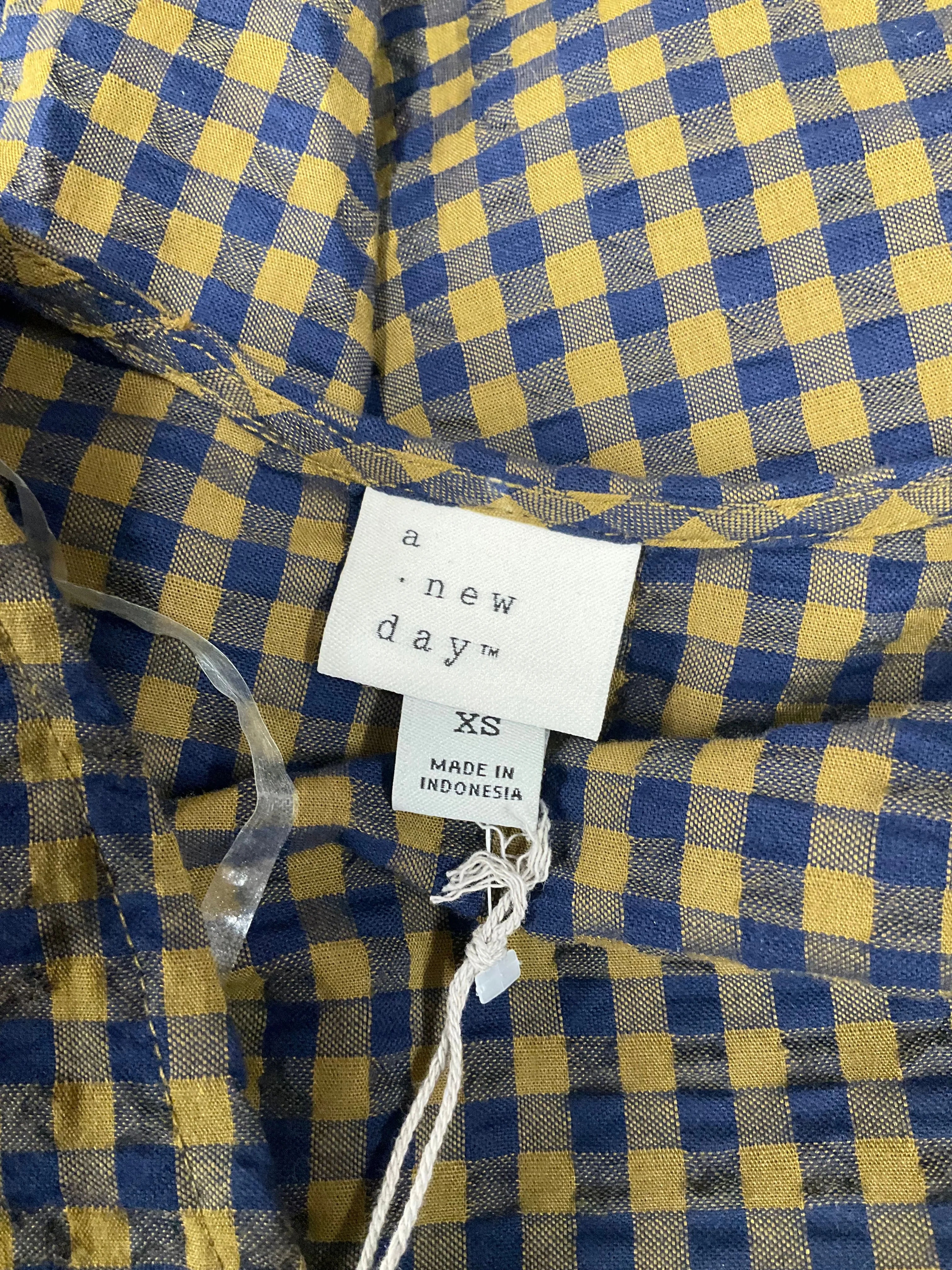 Dress Casual Midi By A New Day In Plaid Pattern, Size: Xs