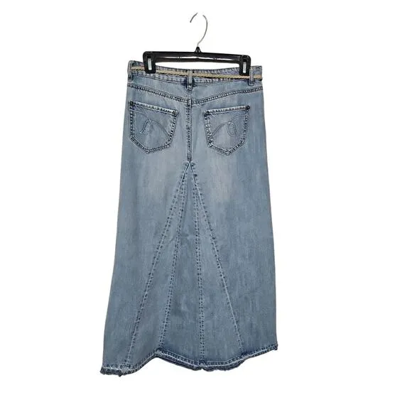 Duck Head Gored Midi Skirt Womens Size 5 Distressed Gypsy Hippie Y2K Boho