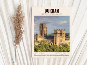 Durham Vintage Wall Art, North Carolina, USA