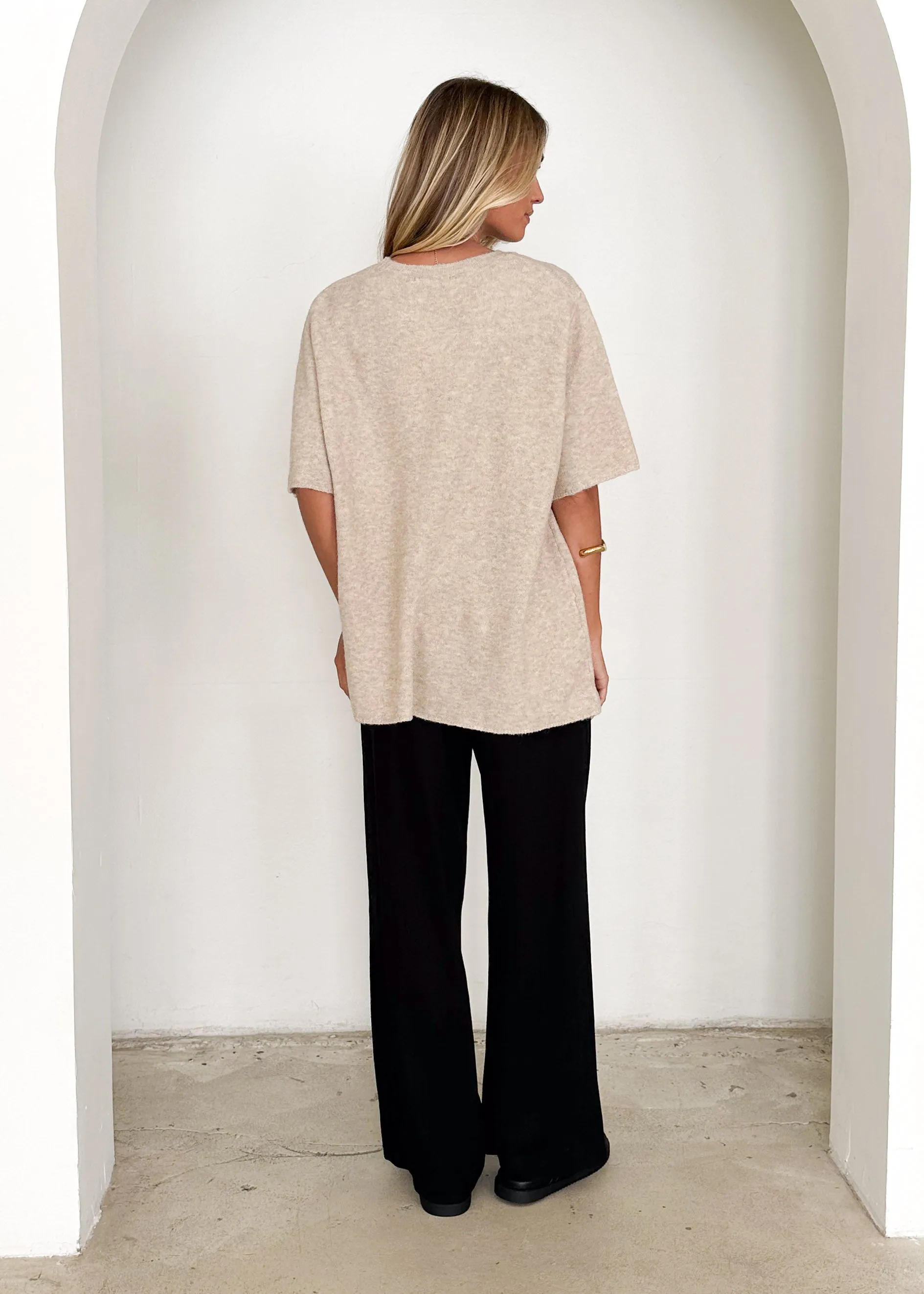 Ebonie Knit Tee - Natural
