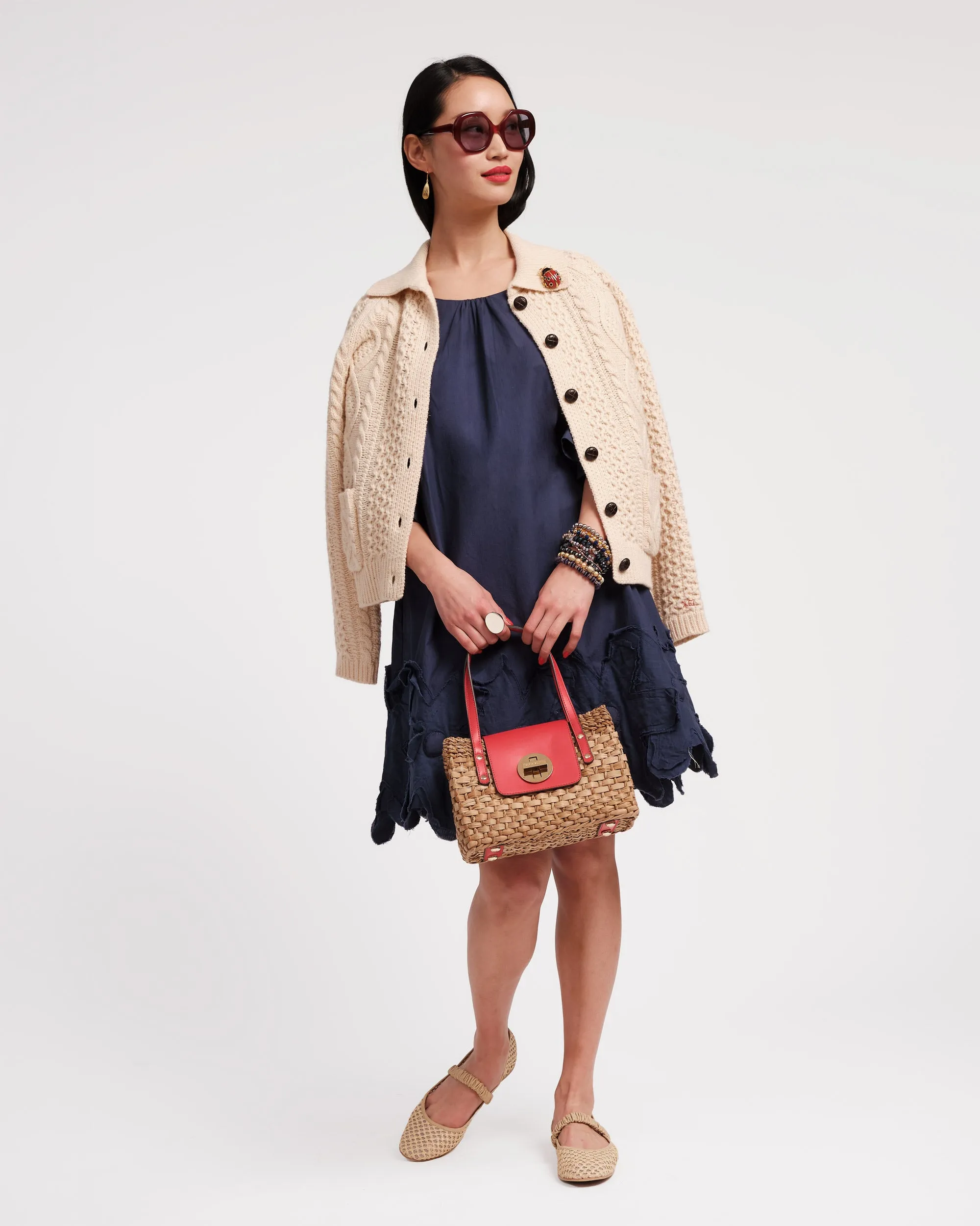 Ella Raffia Ballet Flat - Natural