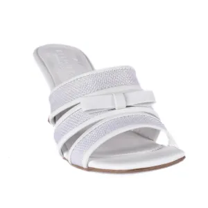 Embossed Leather Heel Slipper