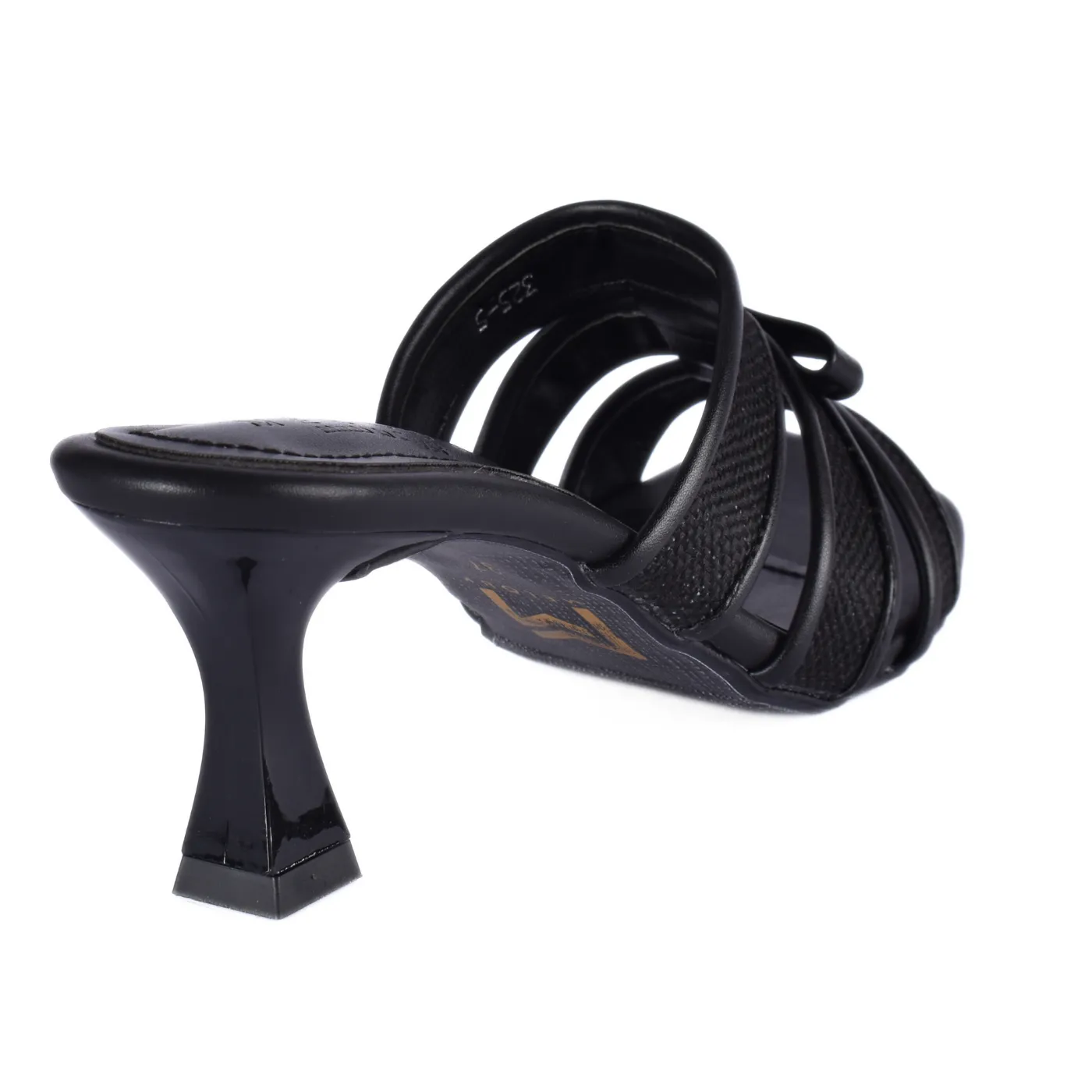 Embossed Leather Heel Slipper