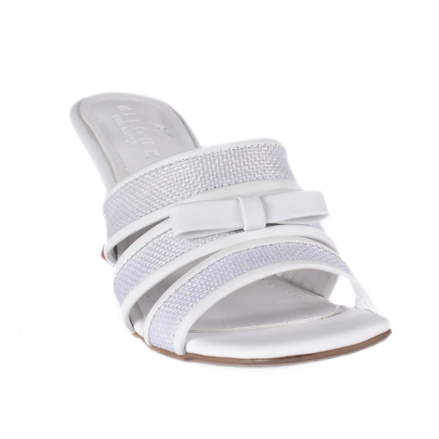 Embossed Leather Heel Slipper