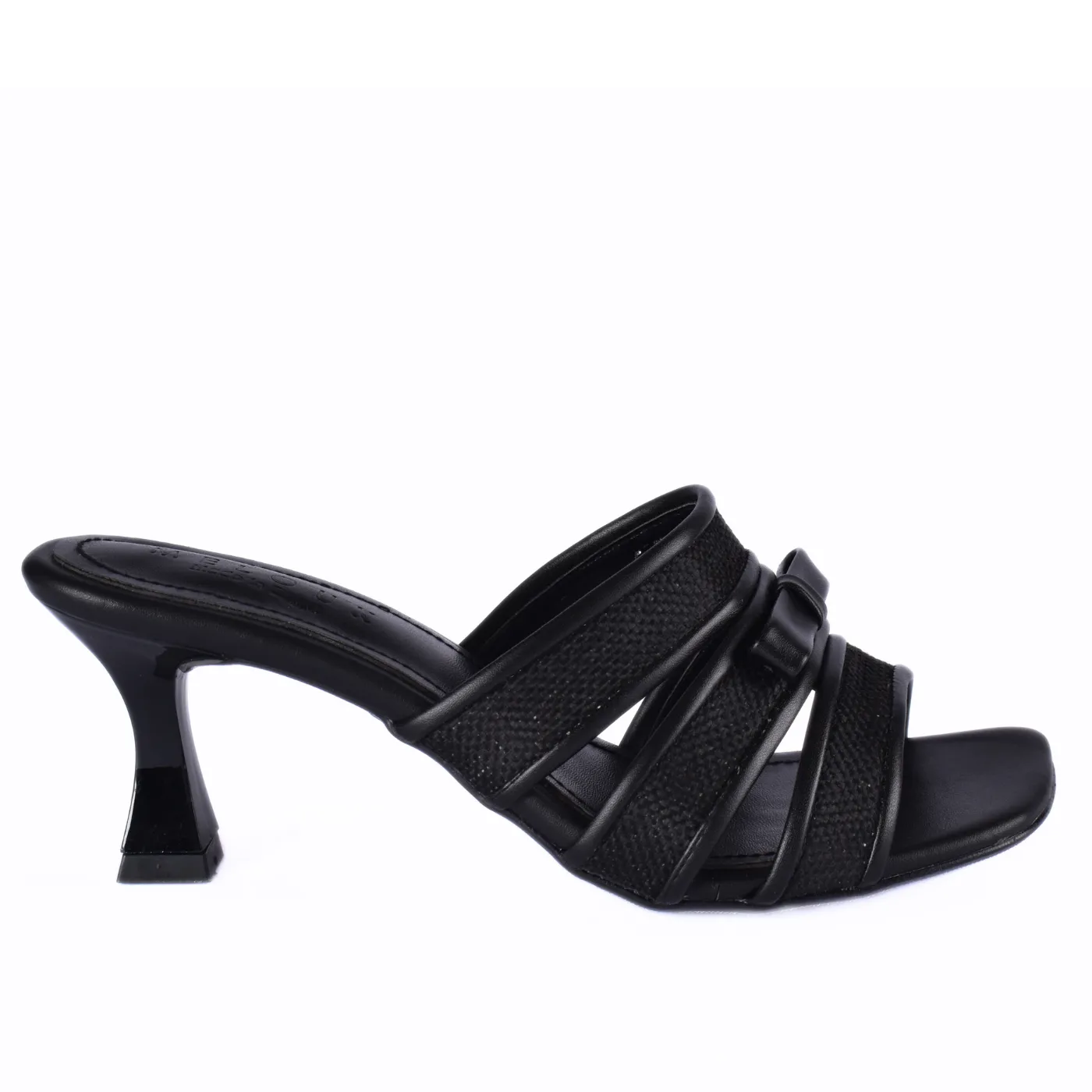 Embossed Leather Heel Slipper