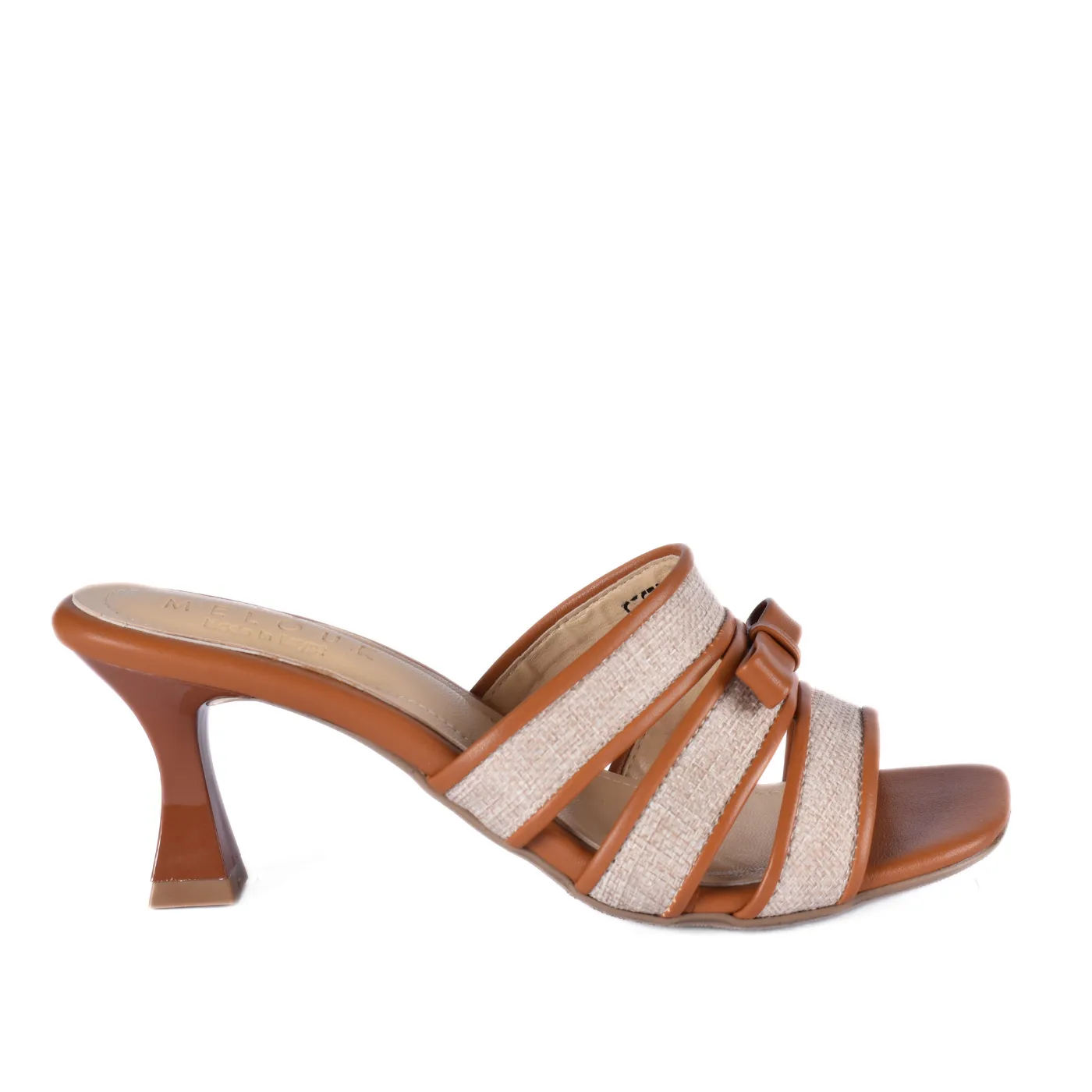 Embossed Leather Heel Slipper
