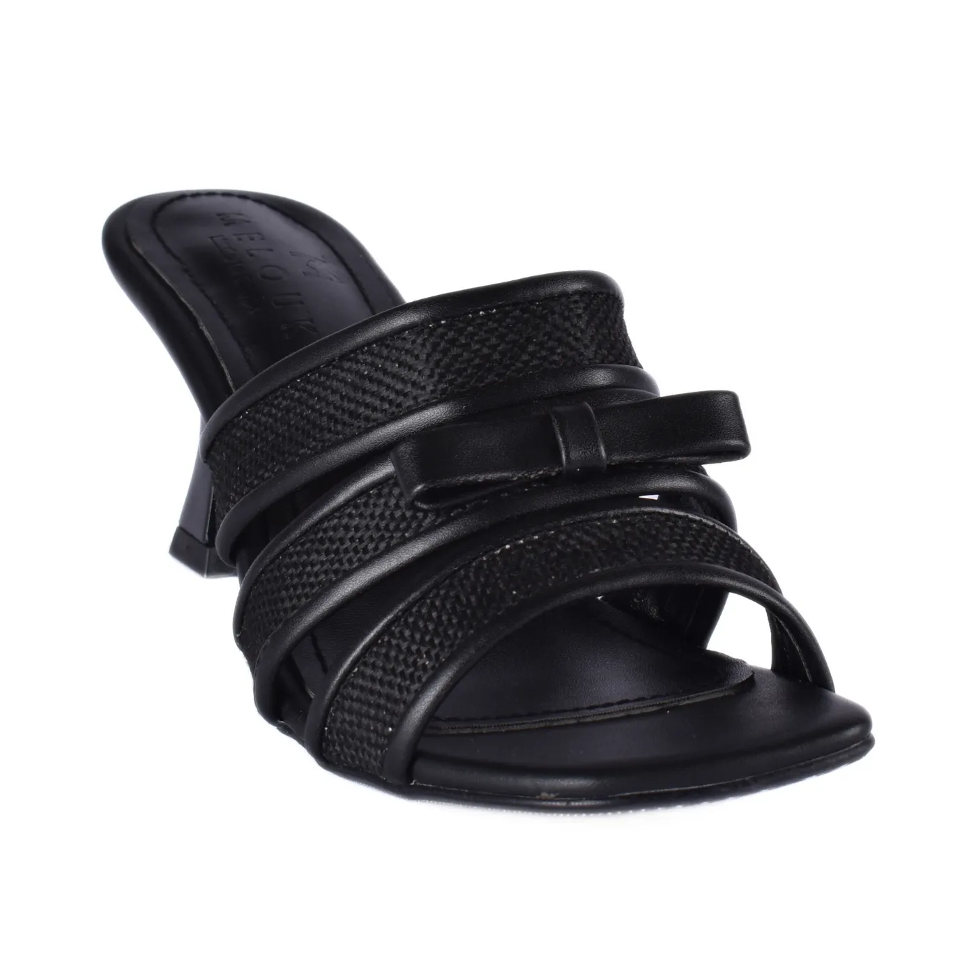 Embossed Leather Heel Slipper