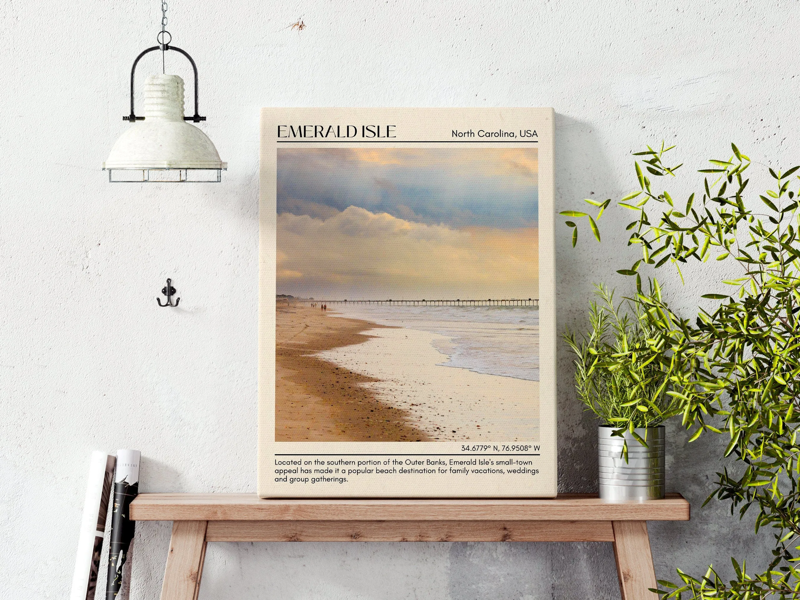 Emerald Isle Wall Canvas, North Carolina, USA