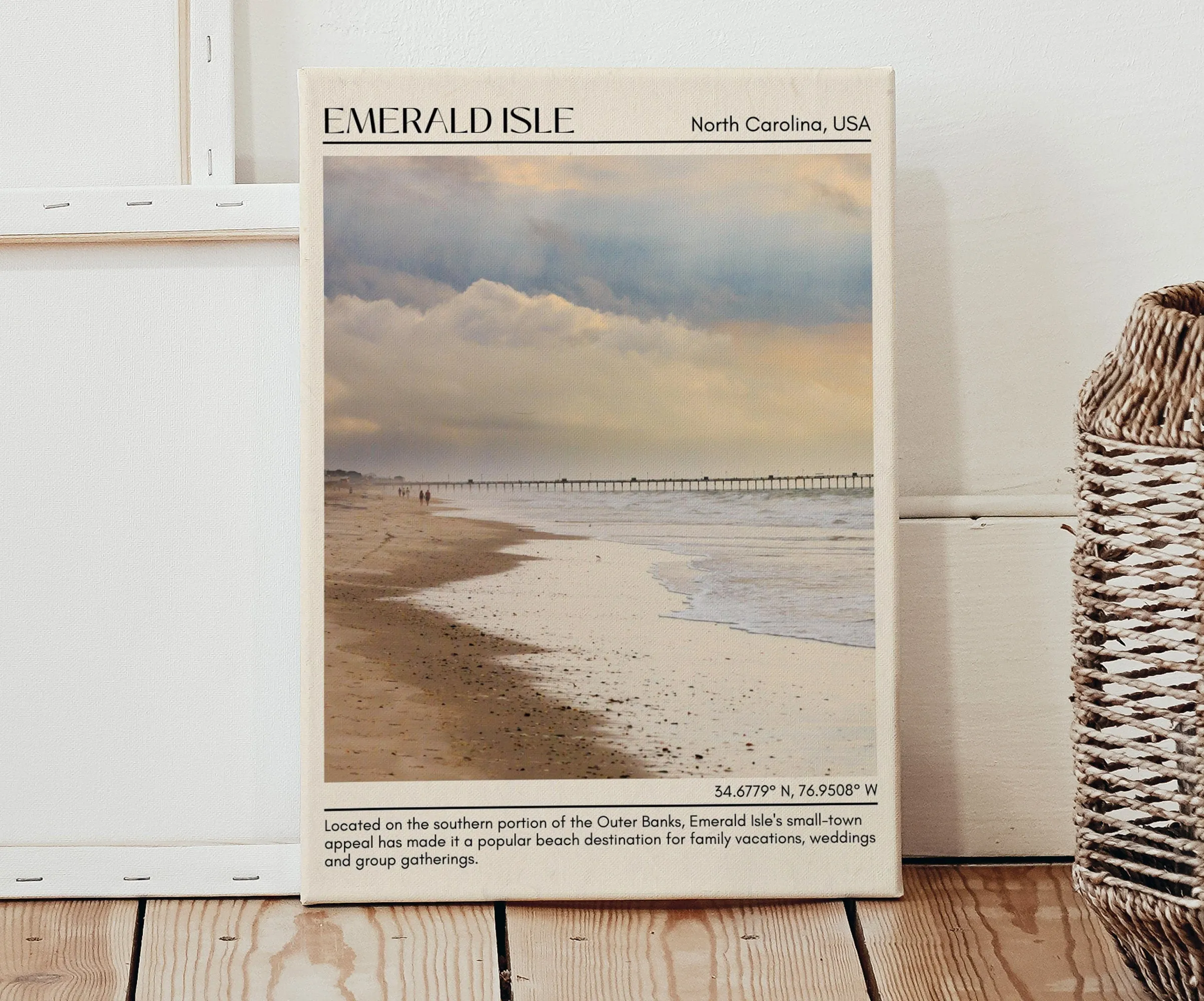 Emerald Isle Wall Canvas, North Carolina, USA