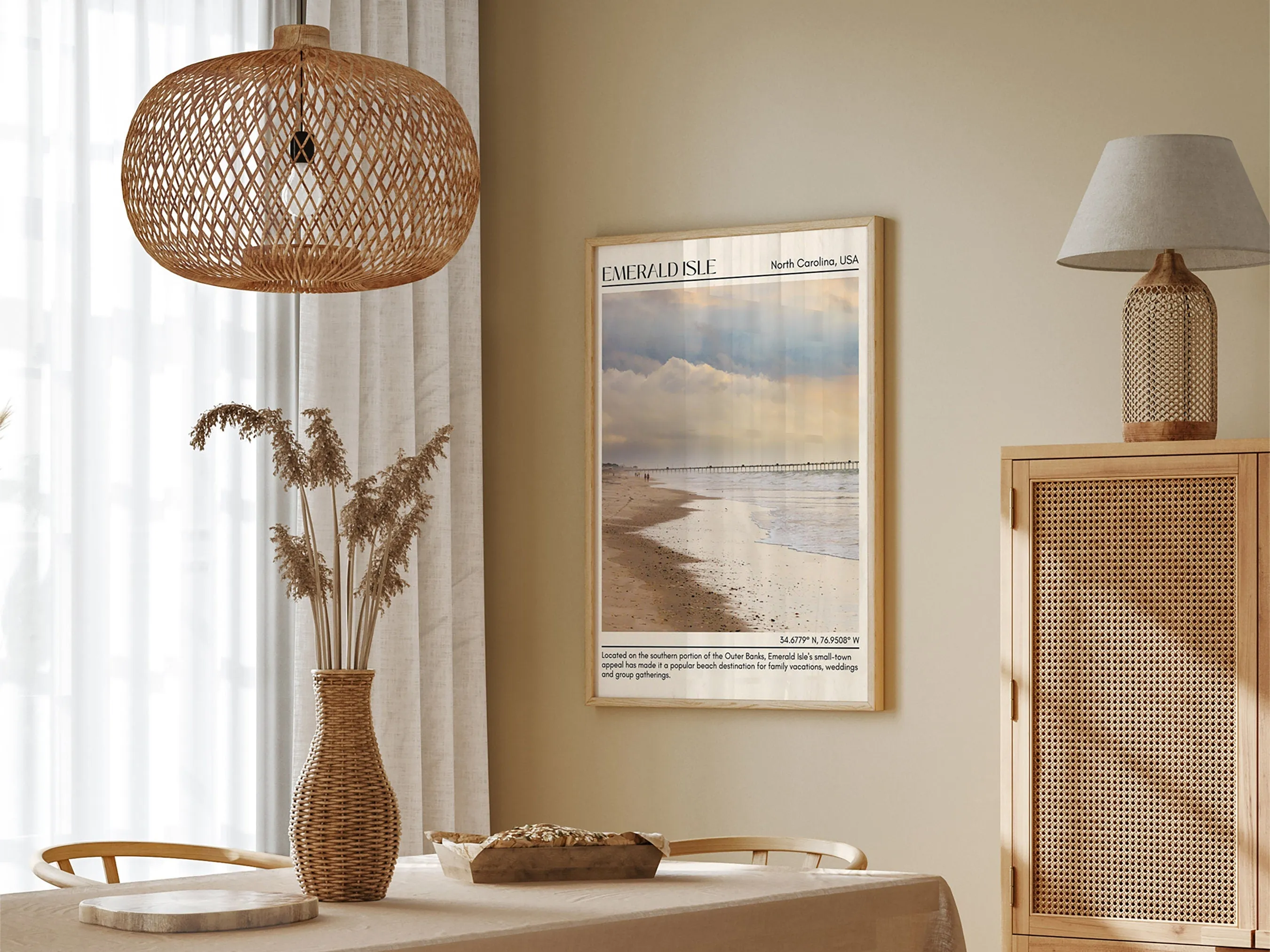 Emerald Isle Wall Canvas, North Carolina, USA