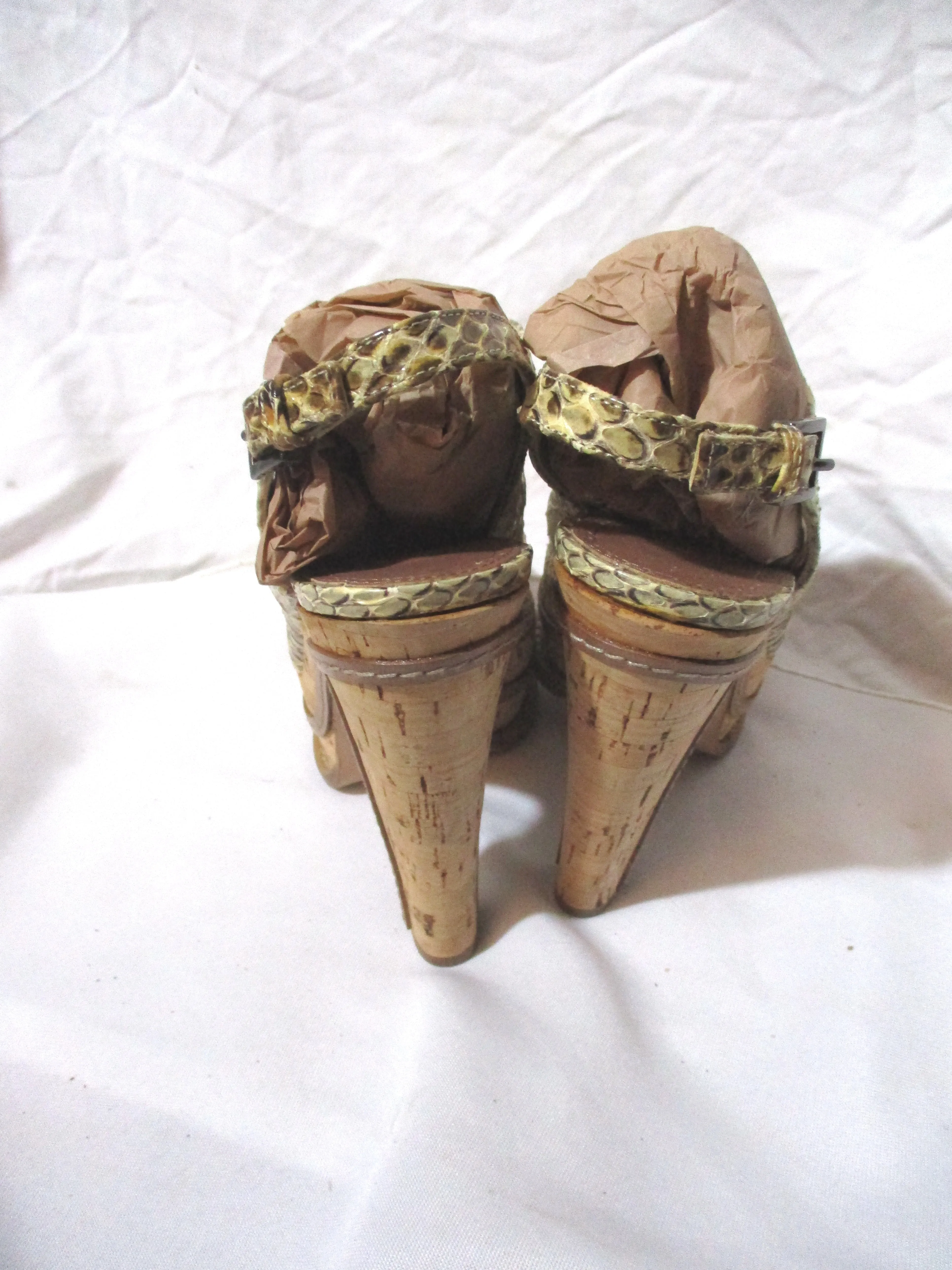 EUC ALAIA PARIS PYTHON PLATFORM Sandal Shoe 36.5 SNAKE MESH
