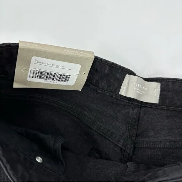 Everlane Women's NWT Black The Curvy Cheeky Minimalist Jean W32 Crop/L26