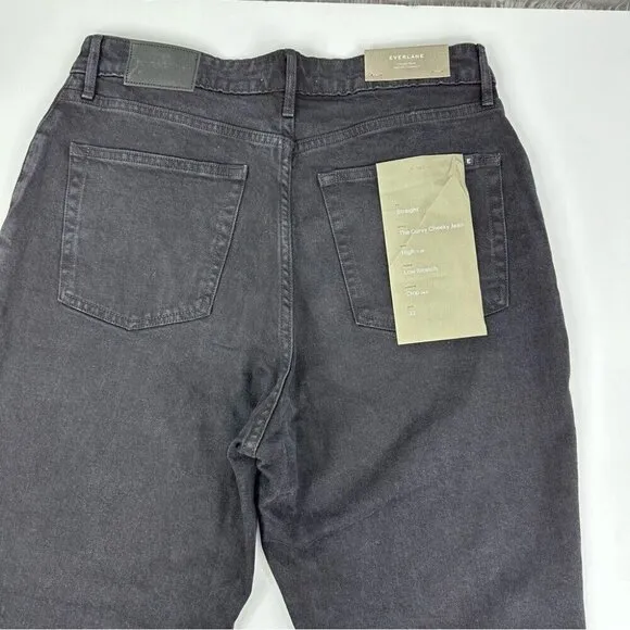 Everlane Women's NWT Black The Curvy Cheeky Minimalist Jean W32 Crop/L26