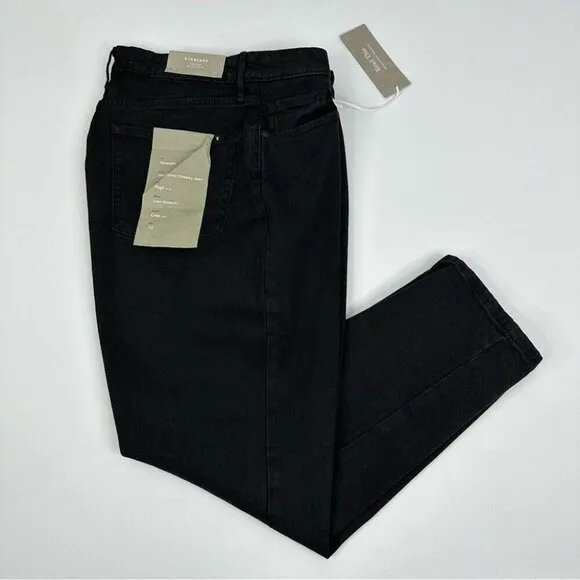 Everlane Women's NWT Black The Curvy Cheeky Minimalist Jean W32 Crop/L26