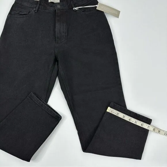 Everlane Women's NWT Black The Curvy Cheeky Minimalist Jean W32 Crop/L26