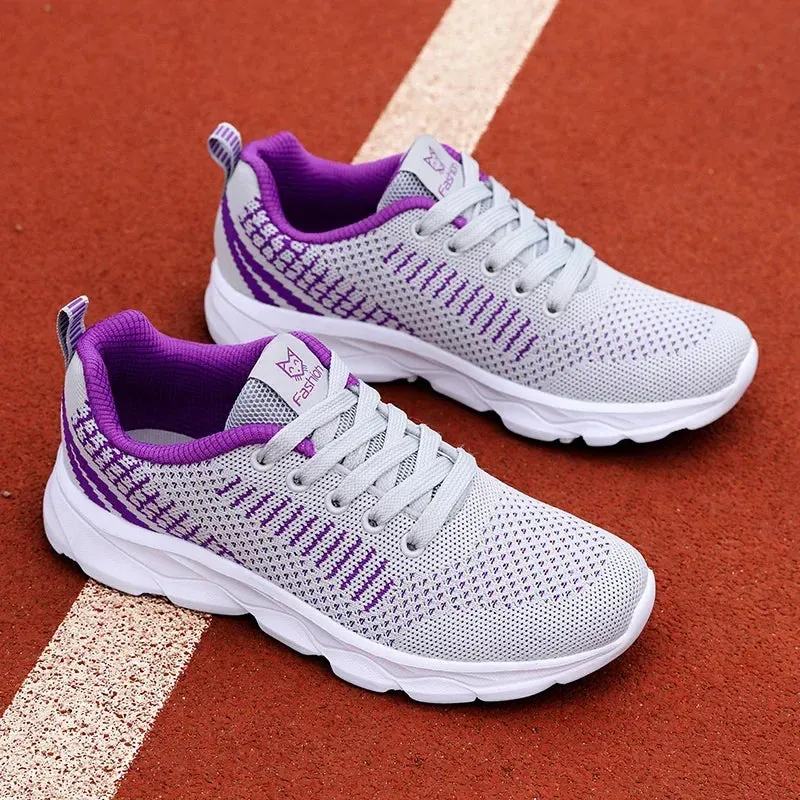 Fashion Womens Running Sneakers High Quality Comfortable Lightweight Casual Shoe Non Slip Breathable Mesh Sports Shoes for Woman