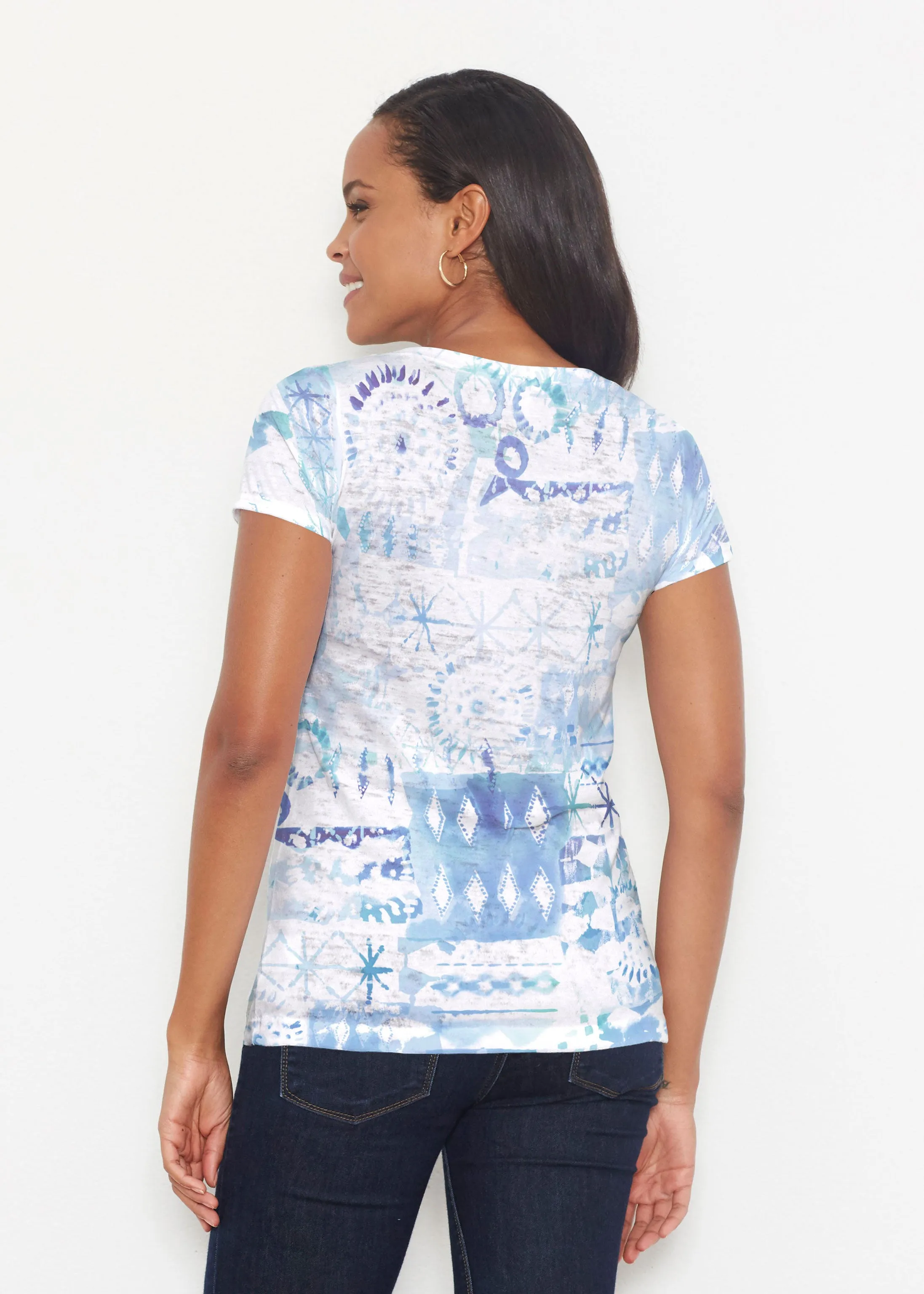 Ferris Wheel Blue (16186) ~ Signature Short Sleeve Scoop Shirt