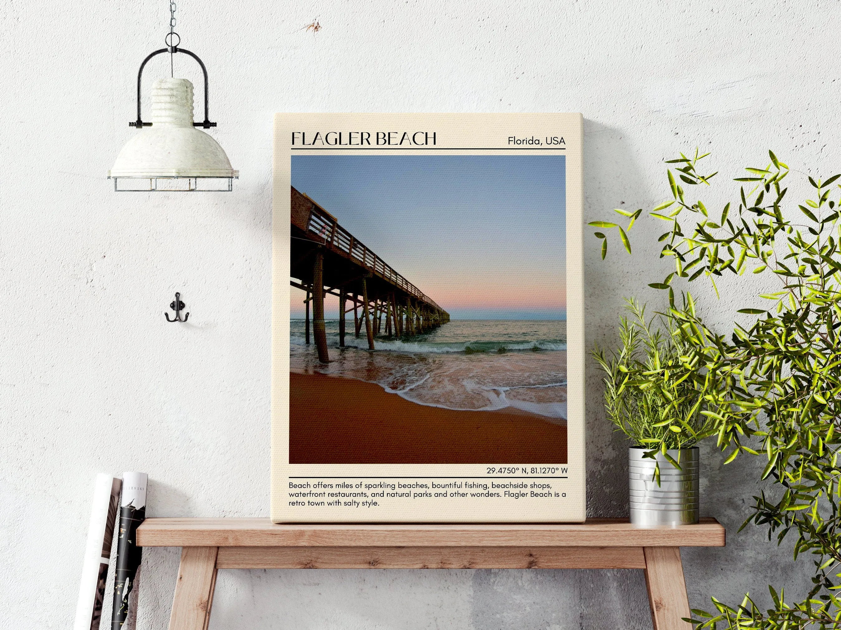 Flagler Beach Wall Canvas, Florida, USA