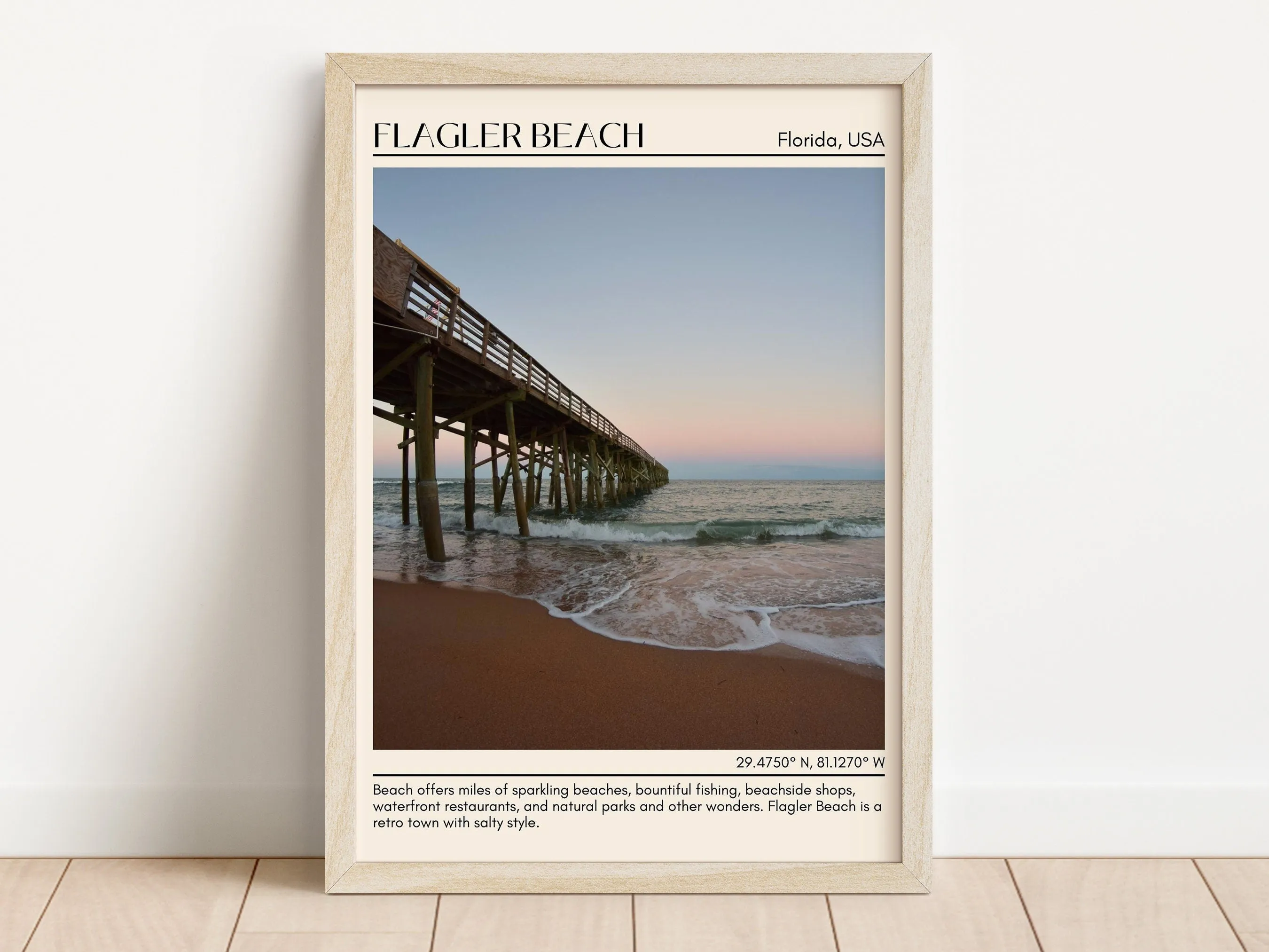 Flagler Beach Wall Canvas, Florida, USA