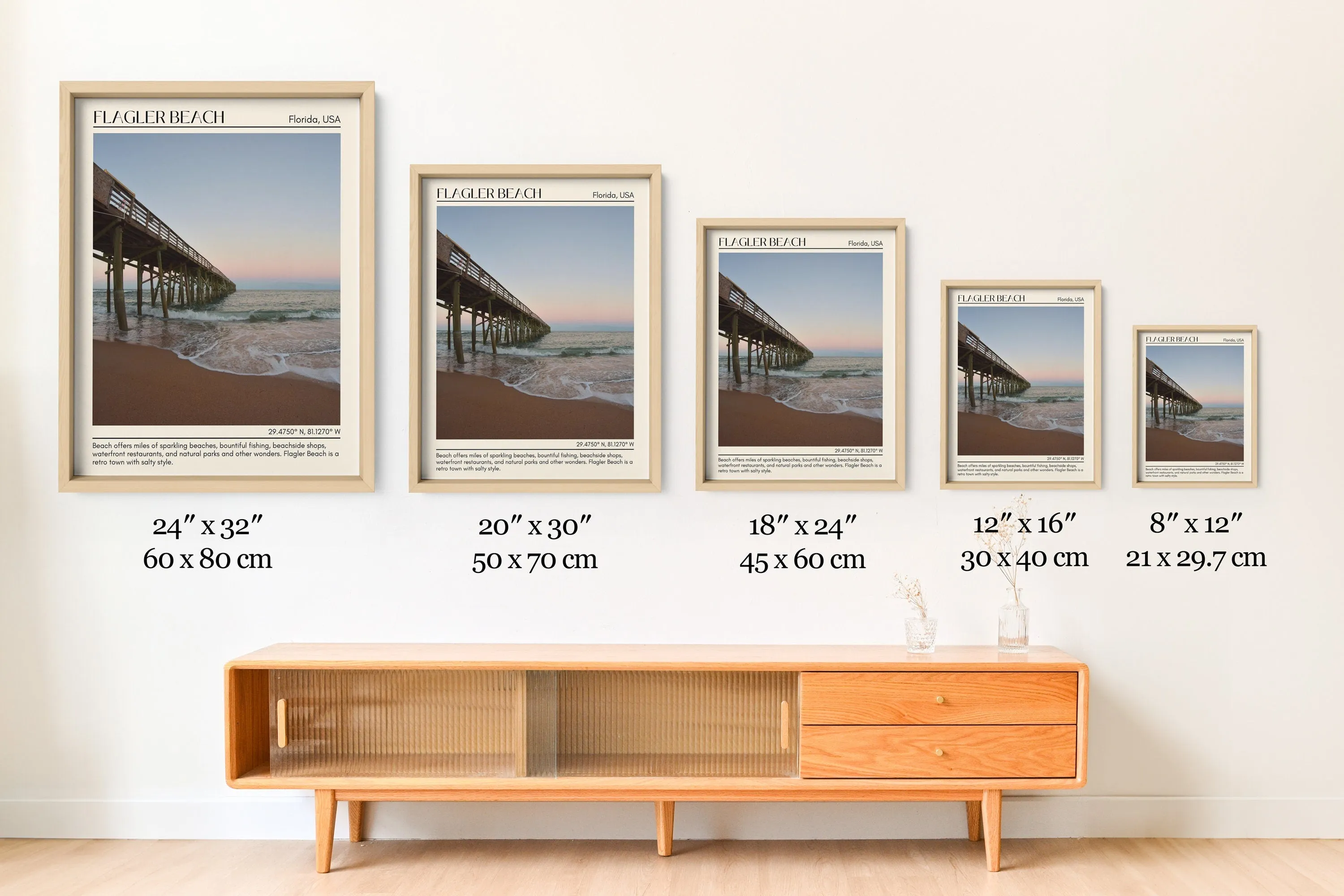 Flagler Beach Wall Canvas, Florida, USA