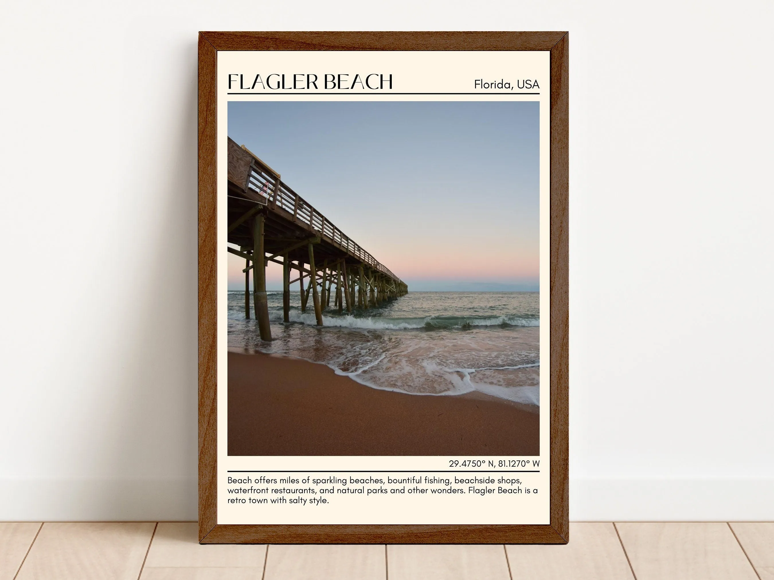 Flagler Beach Wall Canvas, Florida, USA