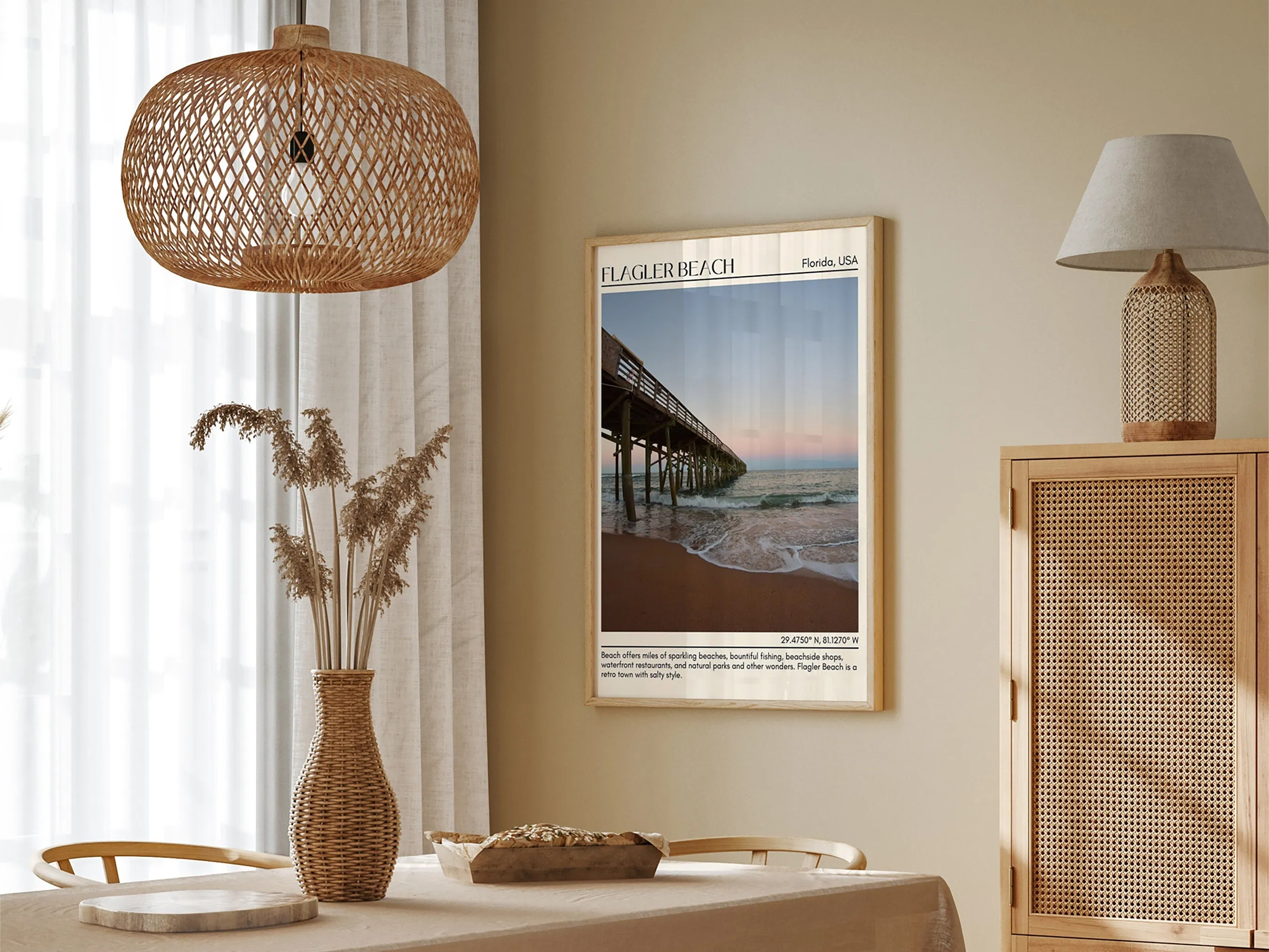 Flagler Beach Wall Canvas, Florida, USA