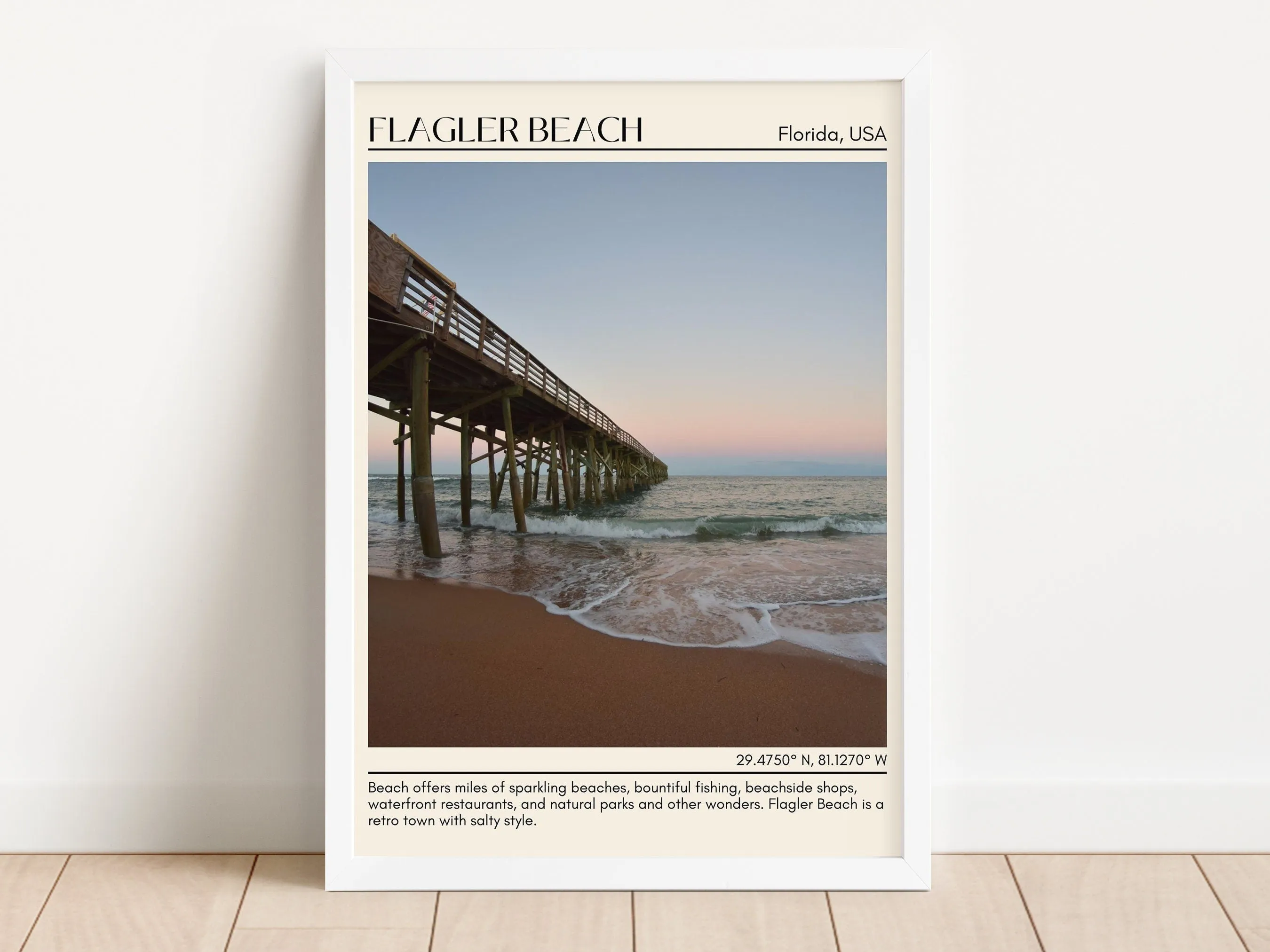Flagler Beach Wall Canvas, Florida, USA